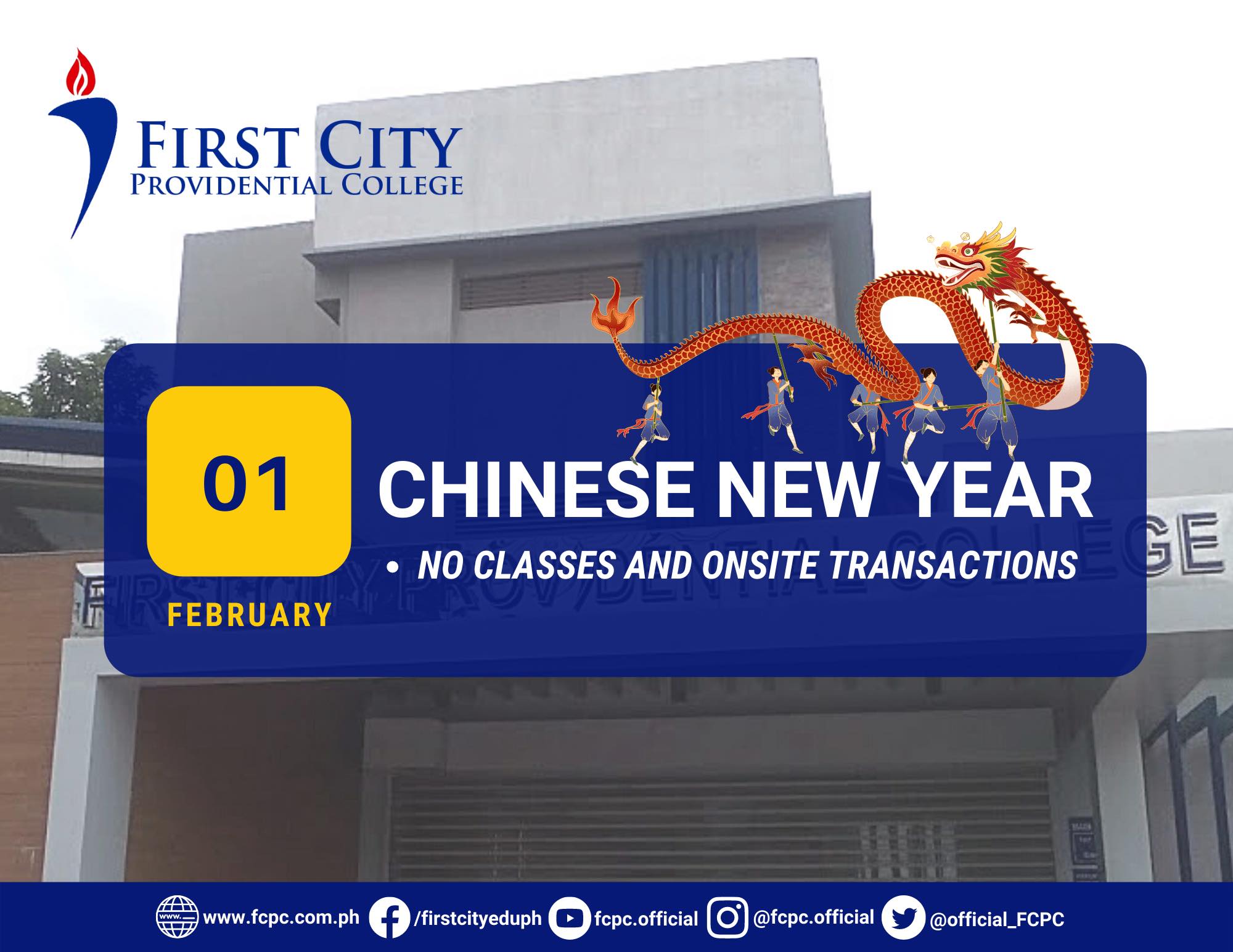 First City Providential College - ANNOUNCEMENT ‼️ February 1, 2022 ...