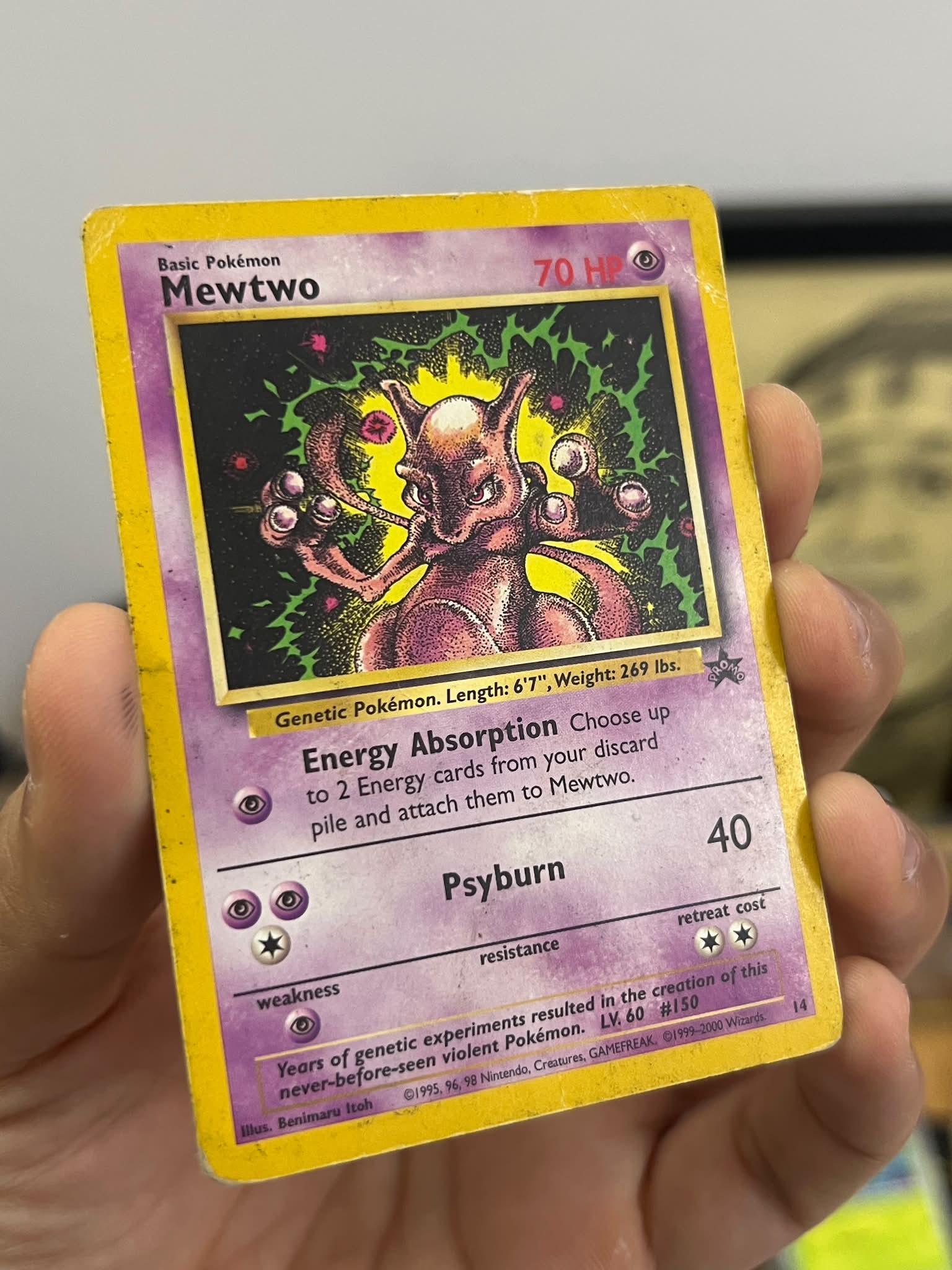 mewtwo 14 pokemon card Black Star Promo PSA 7 Graded (Promo Series) Psychic Psychic Energy Absorption Choose up to 2 Energy cards from your discard pile and attach them to Mewtwo Mewtwo #14 Prices | Pokemon