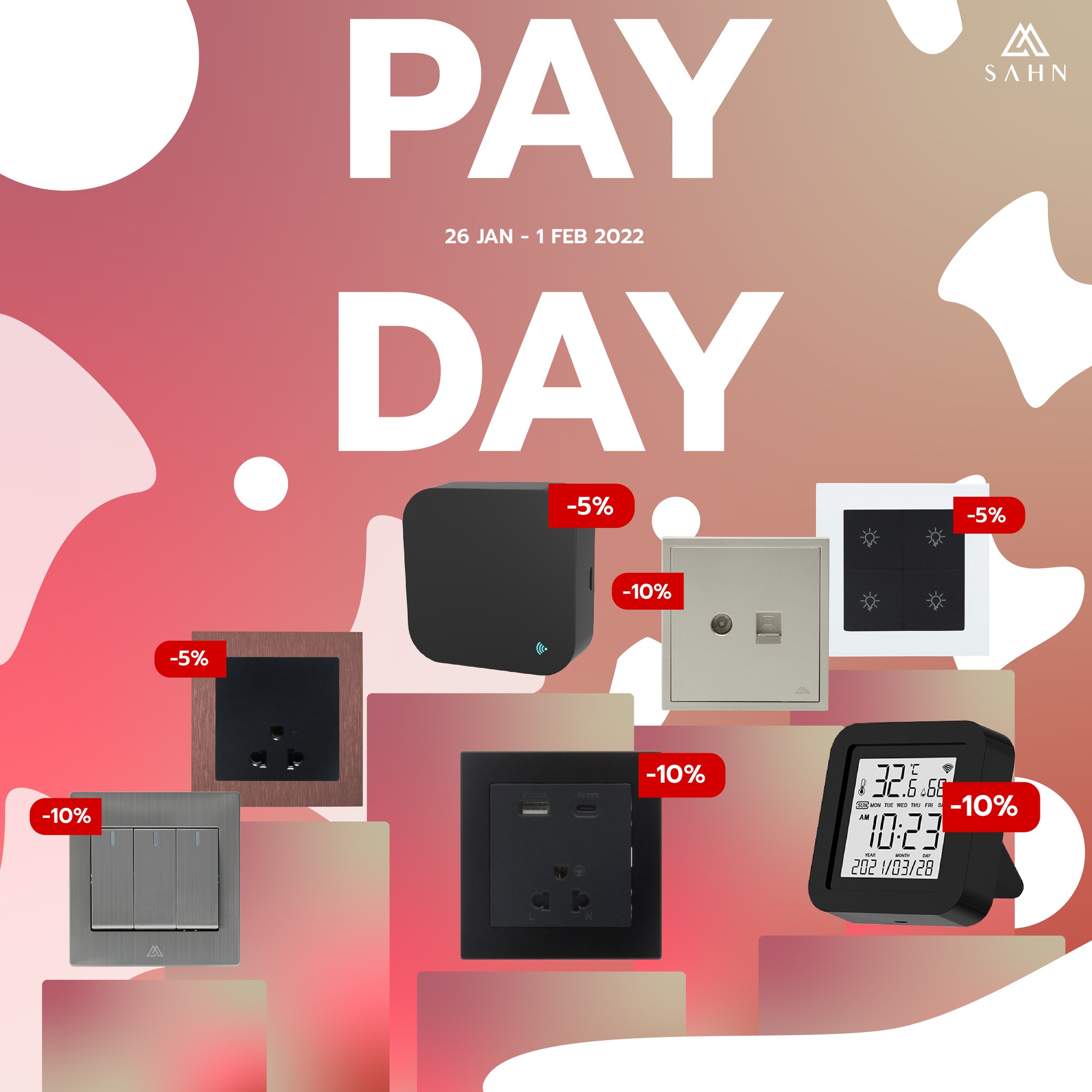SAHN Switch - Jan PayDay ⏰ 26Jan-1Feb 2022 Smart Switch ลด 5 % สวิตช์ ...