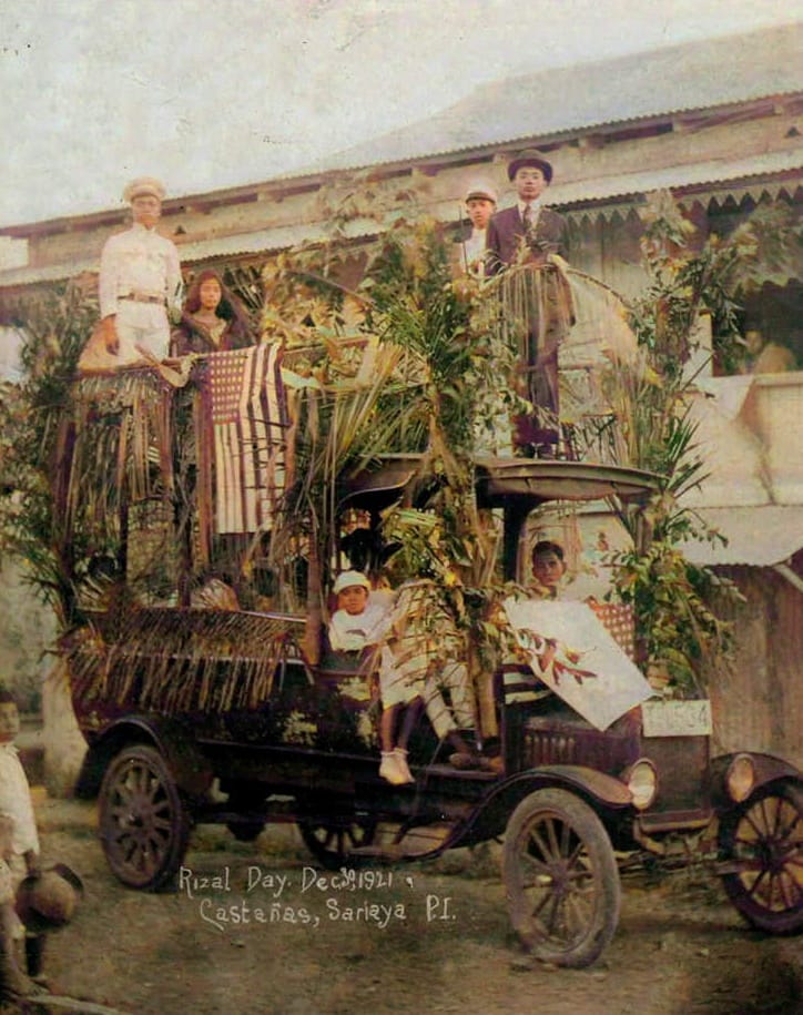 Old Philippines - A float contest entry during the Rizal...
