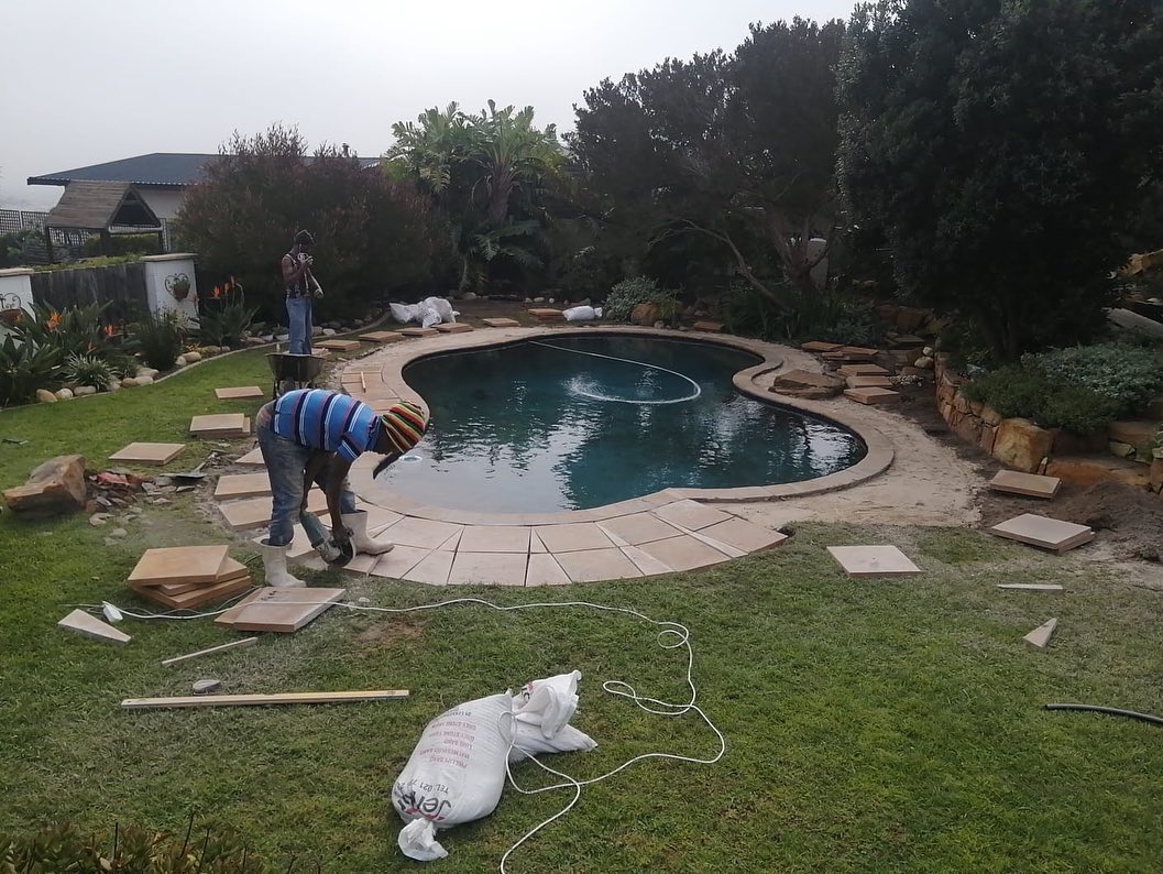 Paving redone on this stunning pool!... - Transcendence Pools