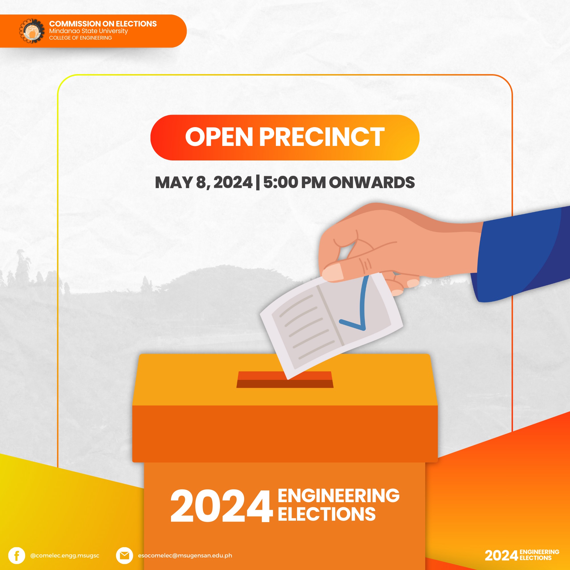 𝐎𝐏𝐄𝐍... - Commission on Elections - College of Engineering | Facebook