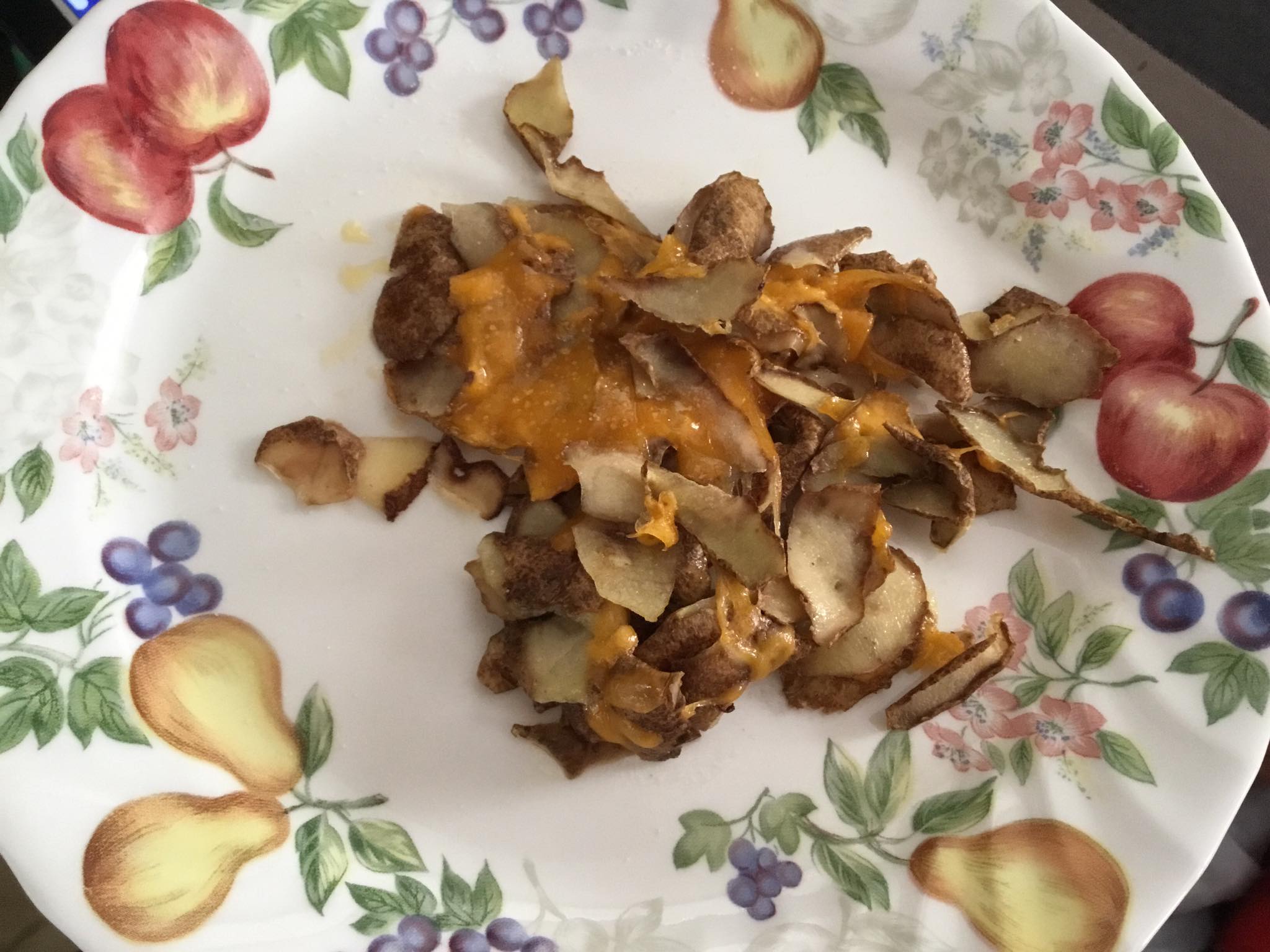 Failed air fryer potato recipe with cheese
