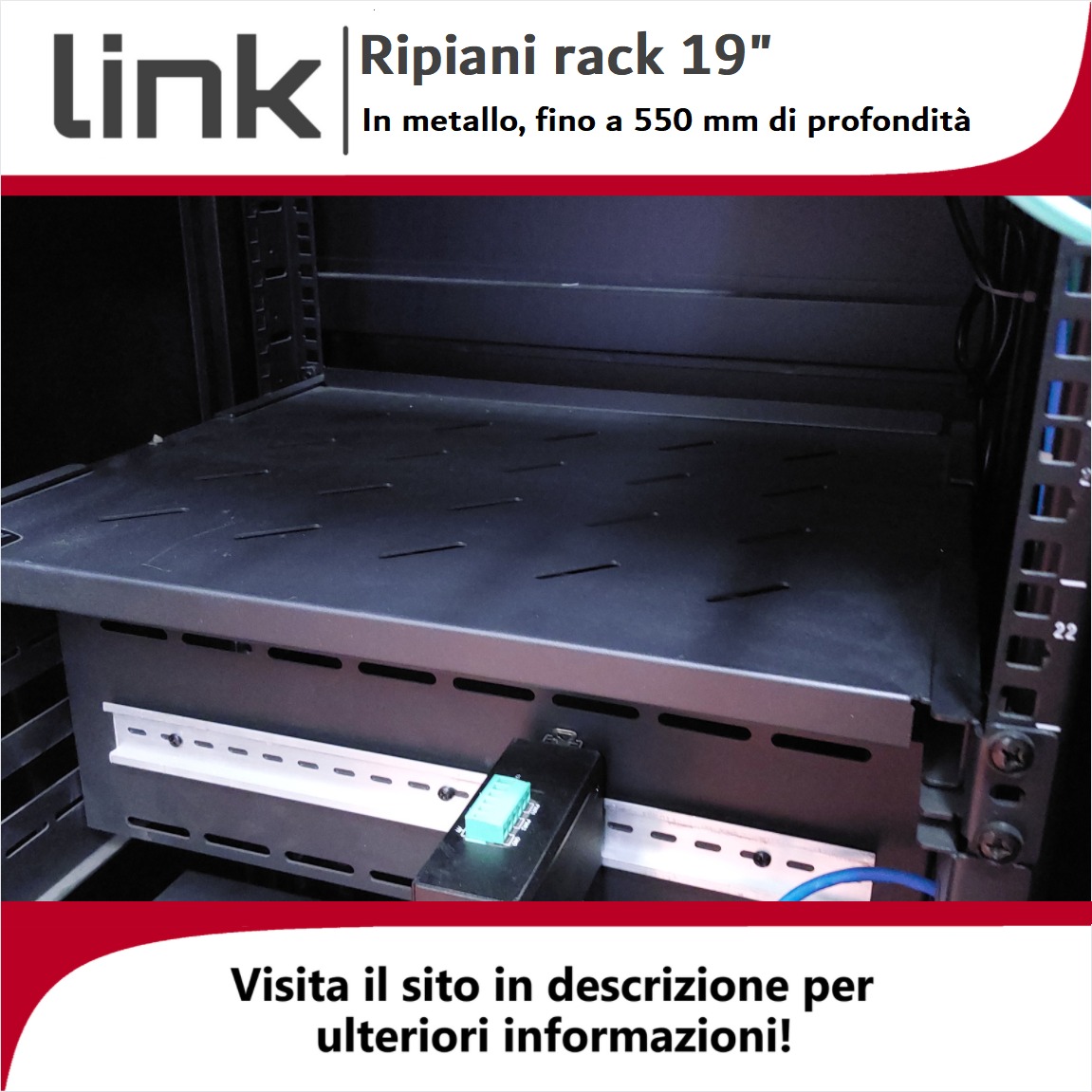 LINK - Scopri la nostra nuova gamma di ripiani per armadi rack 19