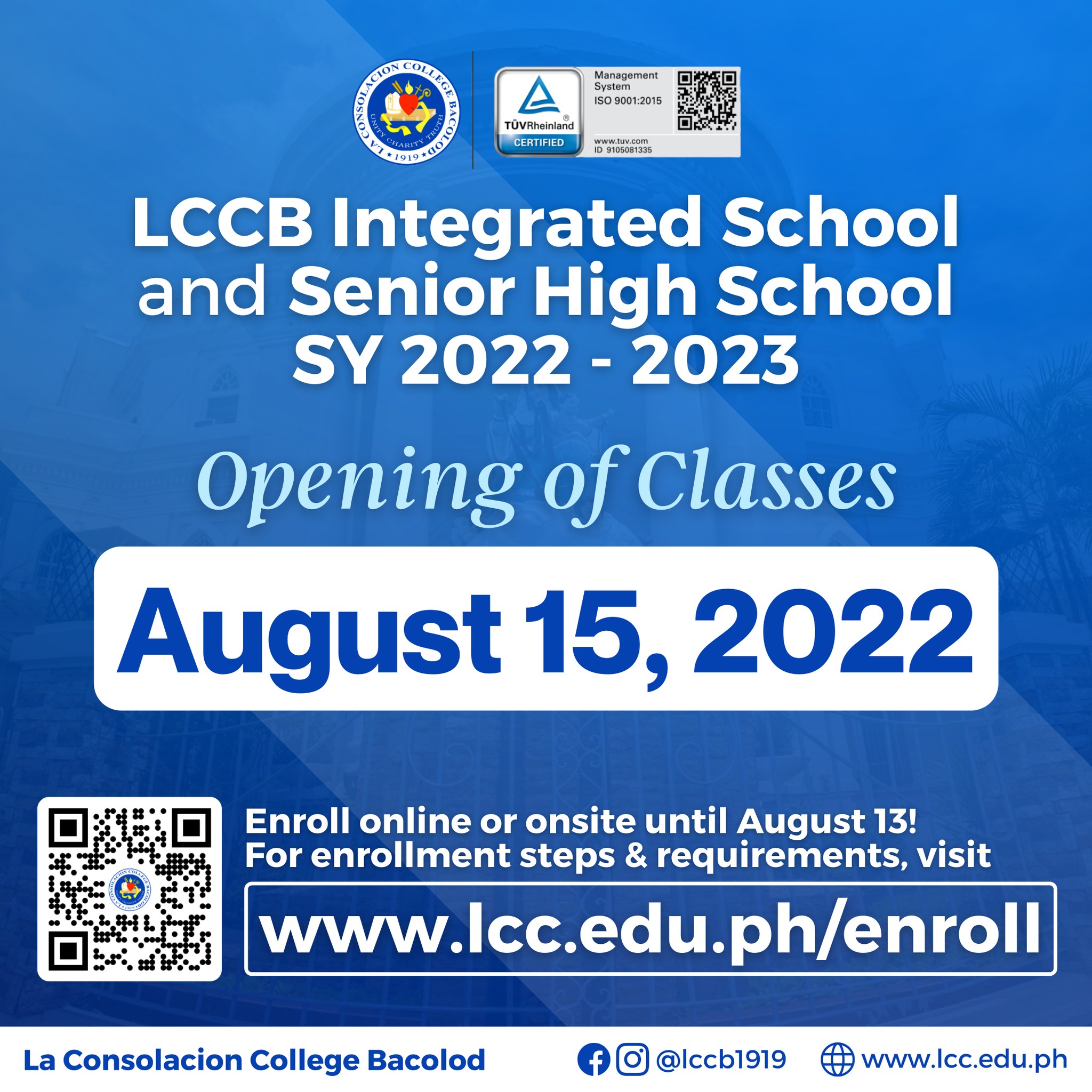 La - LCCB Integrated School and Senior High School Enrollment is still ...