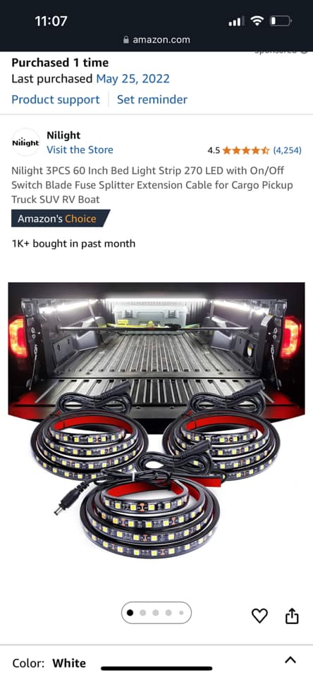 Xprite 2pcs 60 LED Truck Bed Lights Strip Kit for Cargo Pickup Trucks Van SUV e
