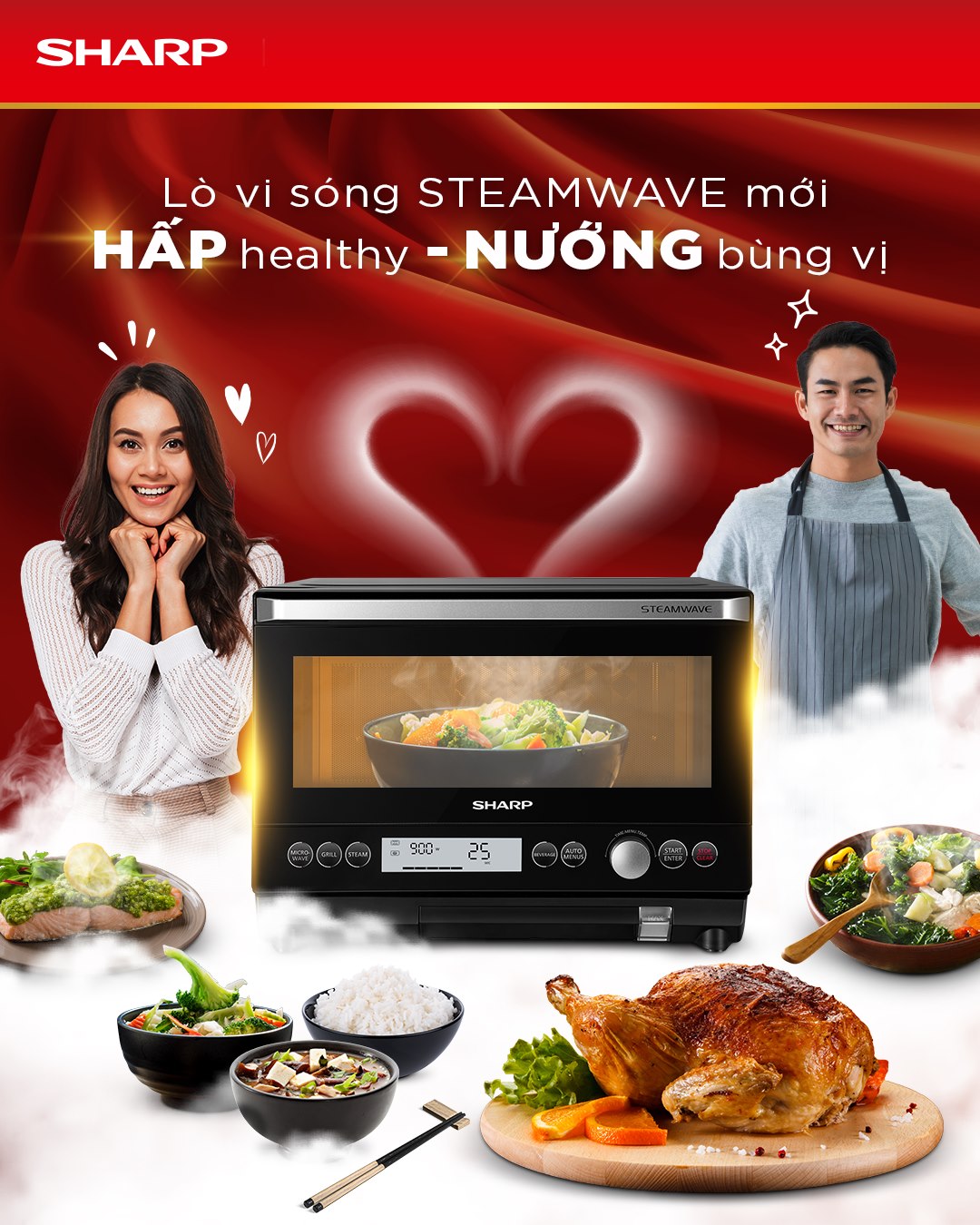 Sharp Vietnam - Lò vi sóng STEAMWAVE mới HẤP HEALTHY -... | Facebook