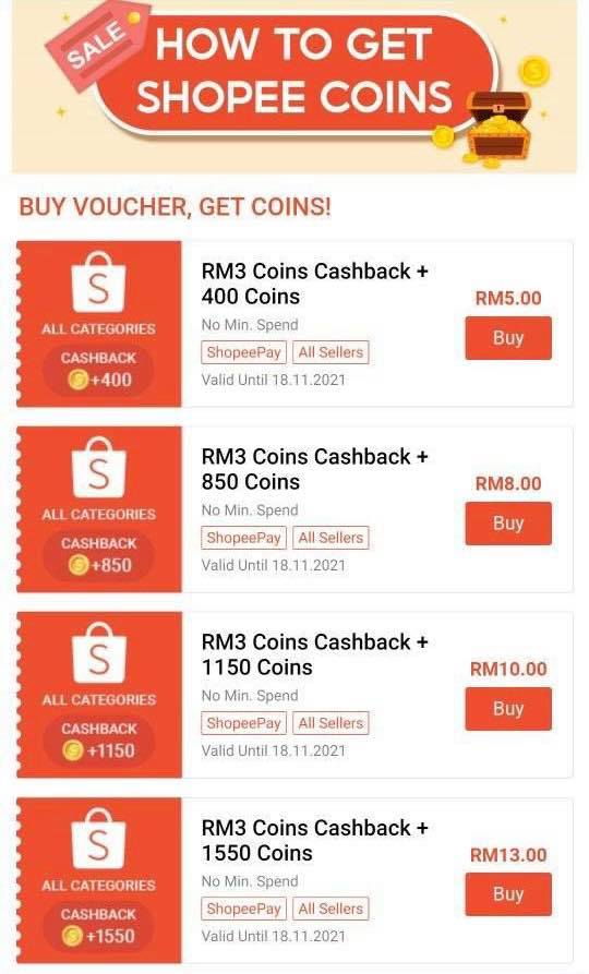 Freebies Land Malaysia - Shopee BUY Voucher and Get Coins ! 🧡 🏃‍♀️ Grab ...