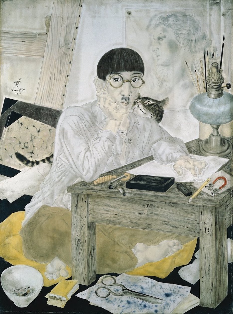 Léonard Tsuguharu Foujita (1886-1968) Autoportrait, 1929