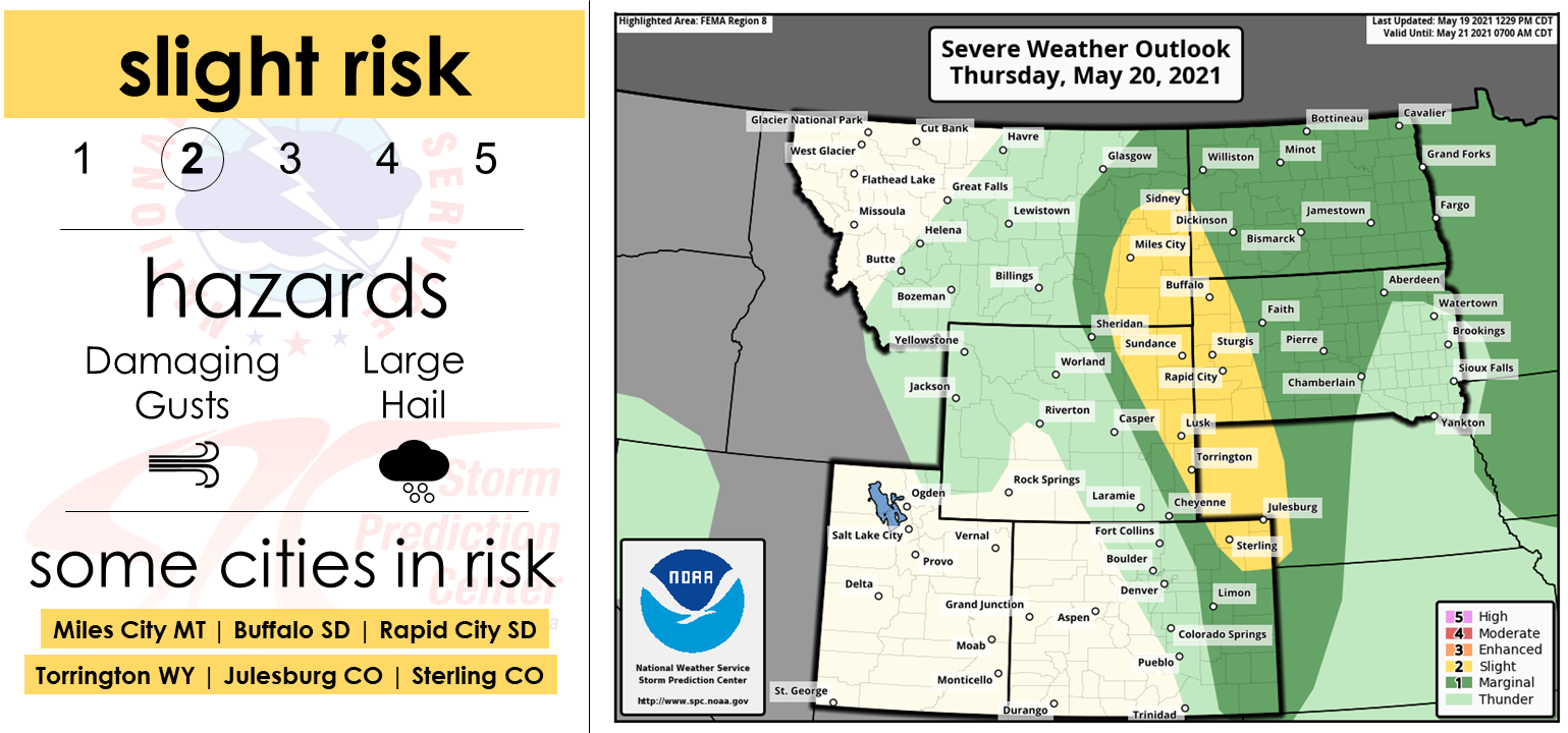 NOAA NWS Storm Prediction Center - A Slight risk is in place for storms ...