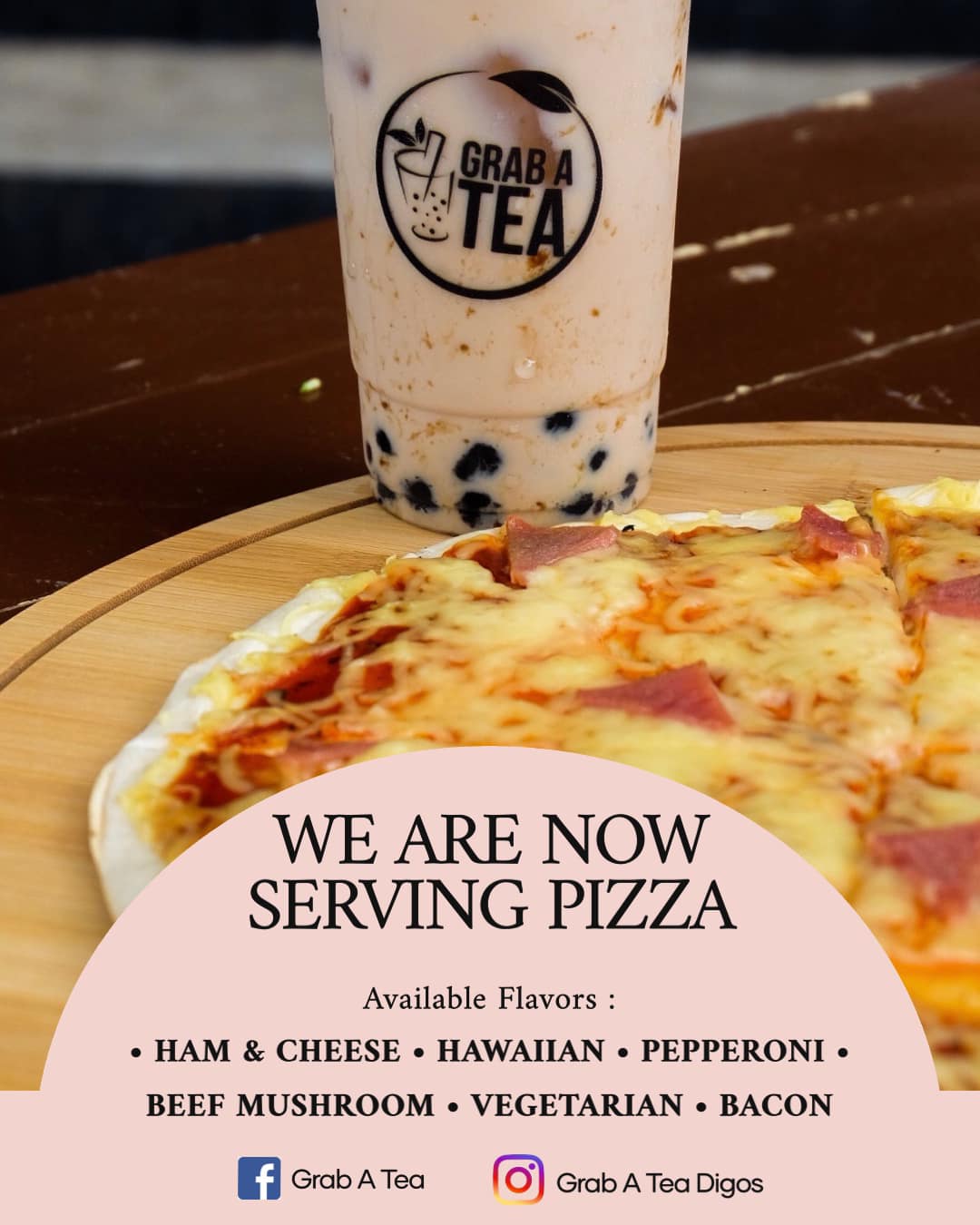 Grab A Tea - Yes, you’re right! Pizzas are now available... | Facebook