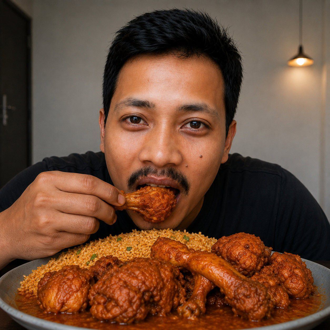 🔥 Giant Chicken & Rice Mukbang 😋🤤 | Satisfying Eating ASMR 🔥 #Mukbang # ...