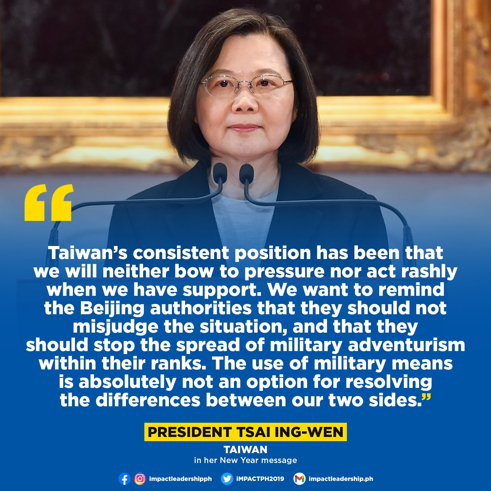 'WE WILL NEVER BOW TO PRESSURE NOT ACT... - iMPACT Leadership