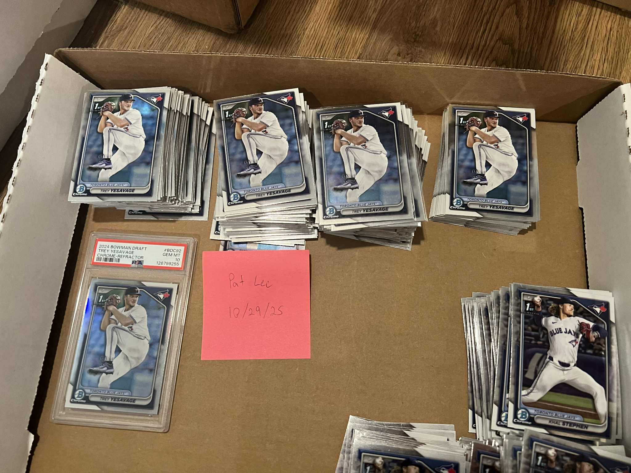 Trey Yesavage color match Rookie autograph in Topps Pristine