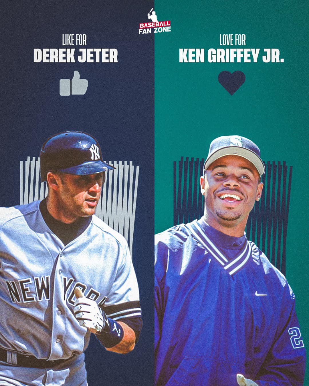 Jeter looking on after Griffey rounds the bases after hitting a homer