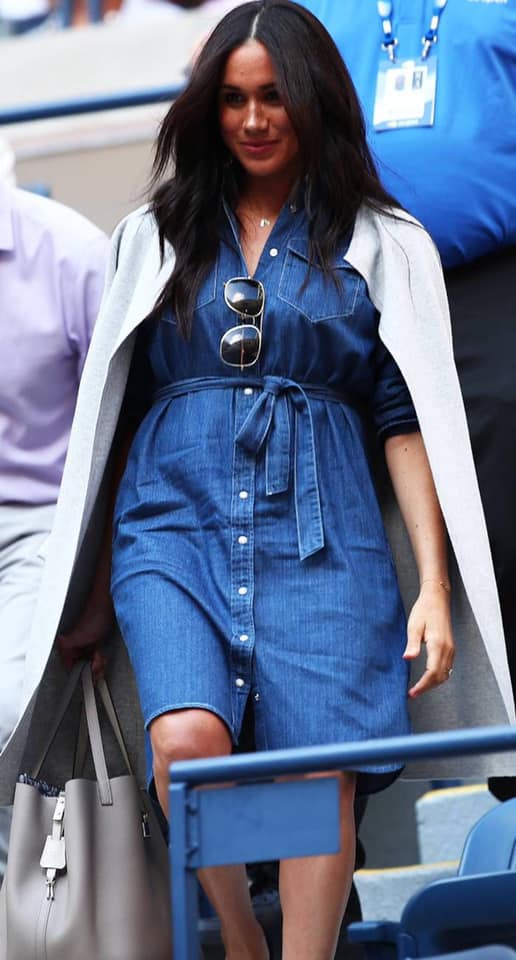 Meghan Markle wore this amazing Carolina Herrera dress to the Polo last week. Can she do no wrong? To read about Meghan's denim dream click the link