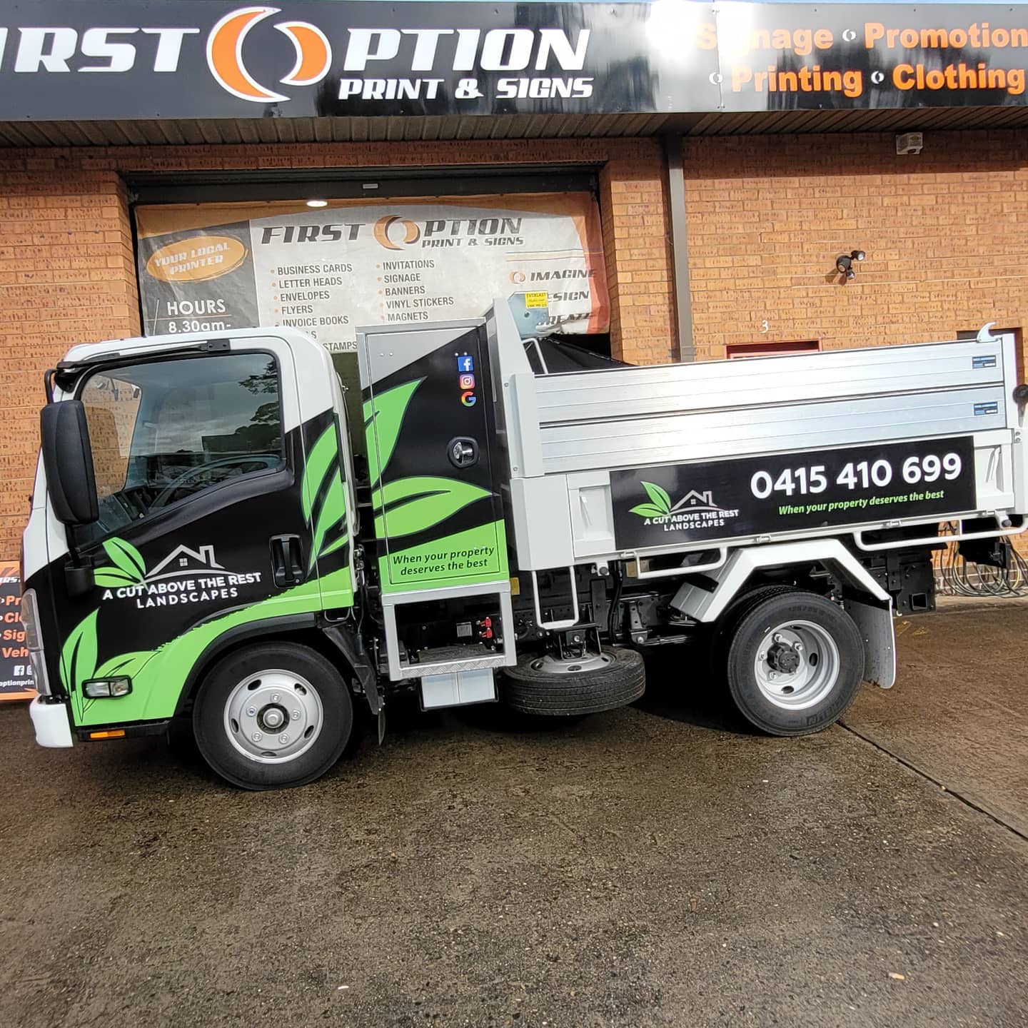 New truck signage completed... - First Option Print and Signs | Facebook