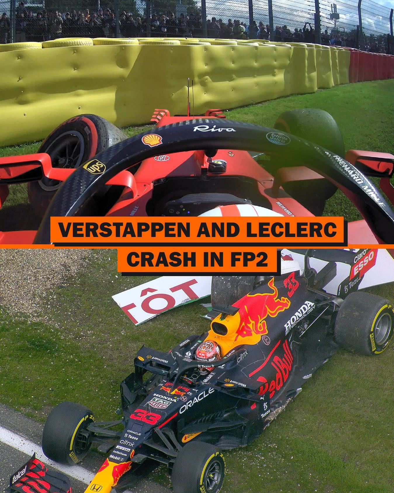 WTF1 - Two separate incidents in the final stages of FP2...