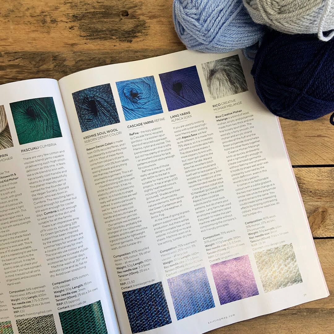 Knitting Magazine - Looking at yarns from Erika Knight, The Wool ...