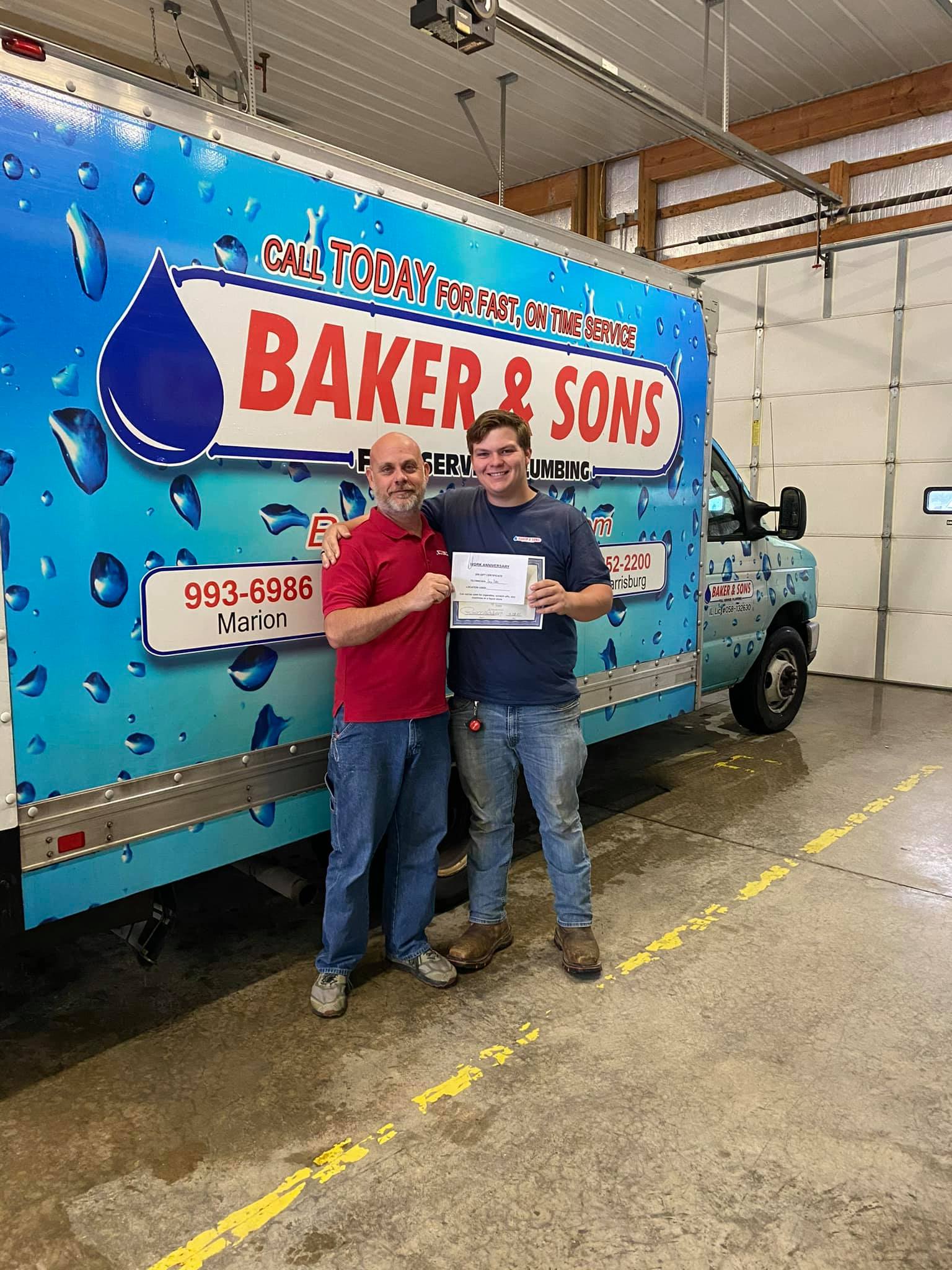 Happy 4 year work anniversary to... - Baker & Sons Plumbing