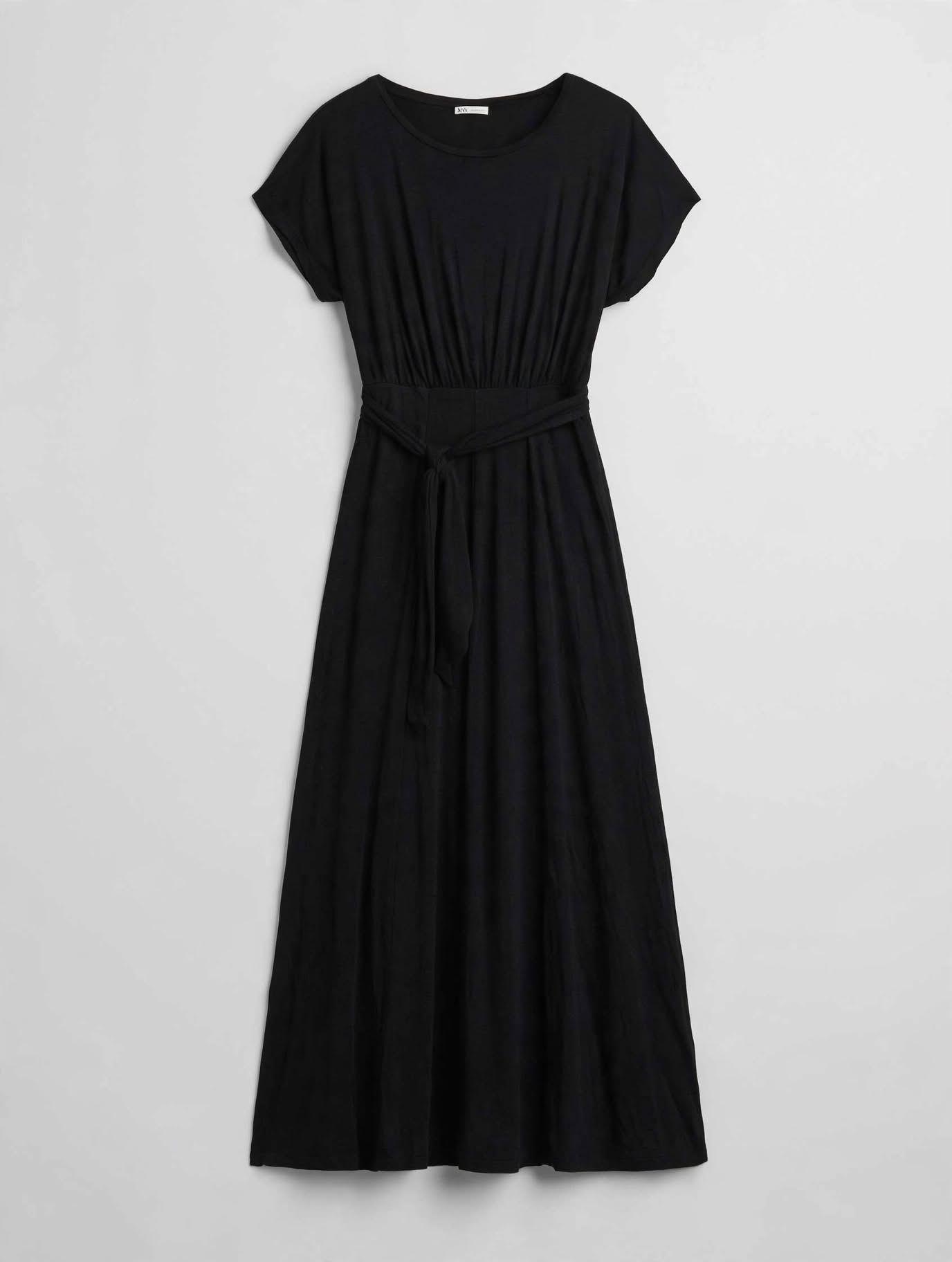 country road black maxi dress Tie-Waist - Size S Size:8.5M