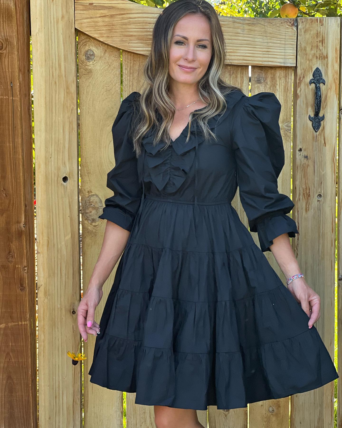 boho skater dress Printed Ruffle Chiffon Size:Boy 7-8 Years 20summeringonsale this dress features a DIY Black Dress Ideas