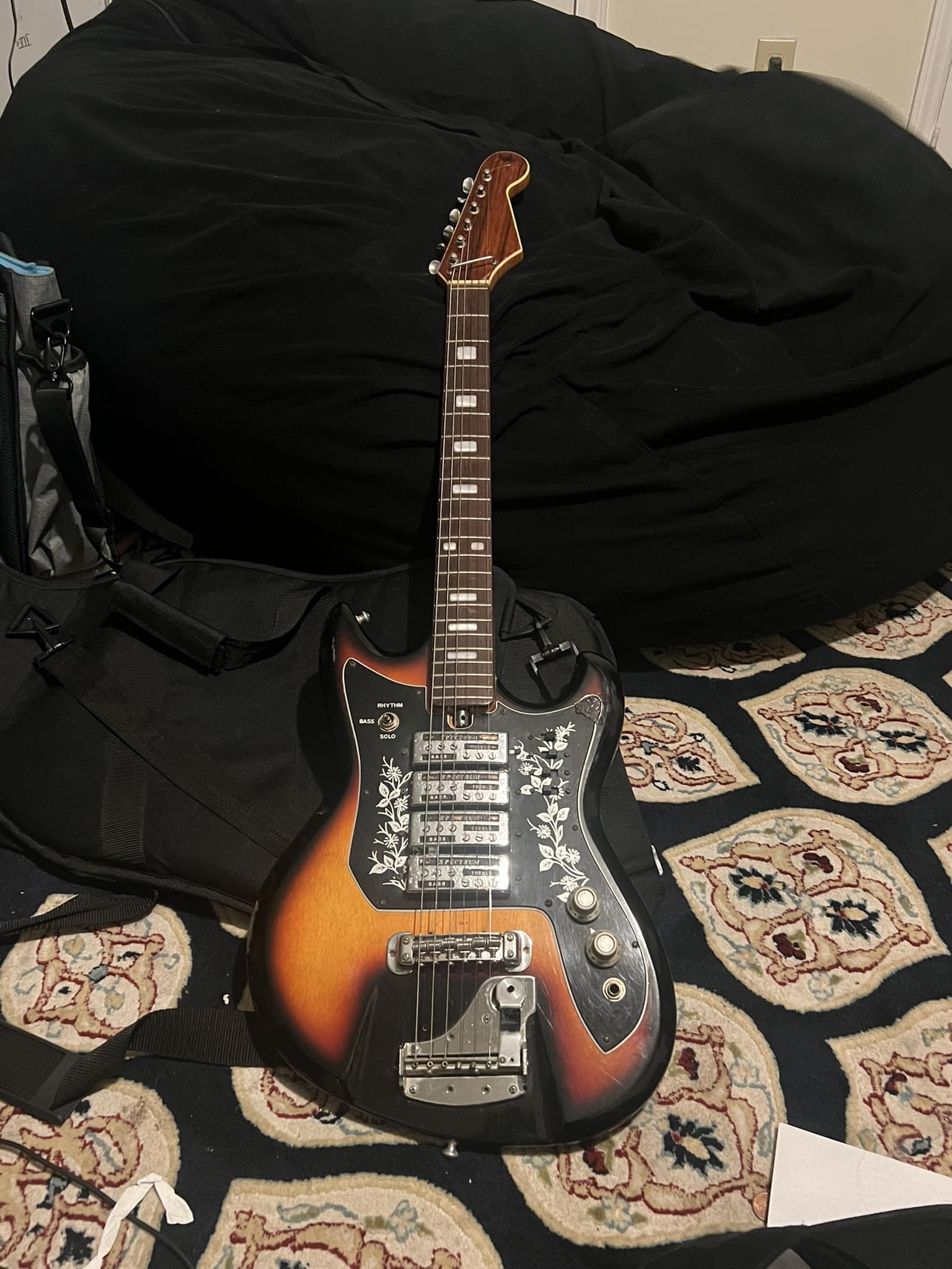 What is the origin and value of this unique Teisco Spectrum series