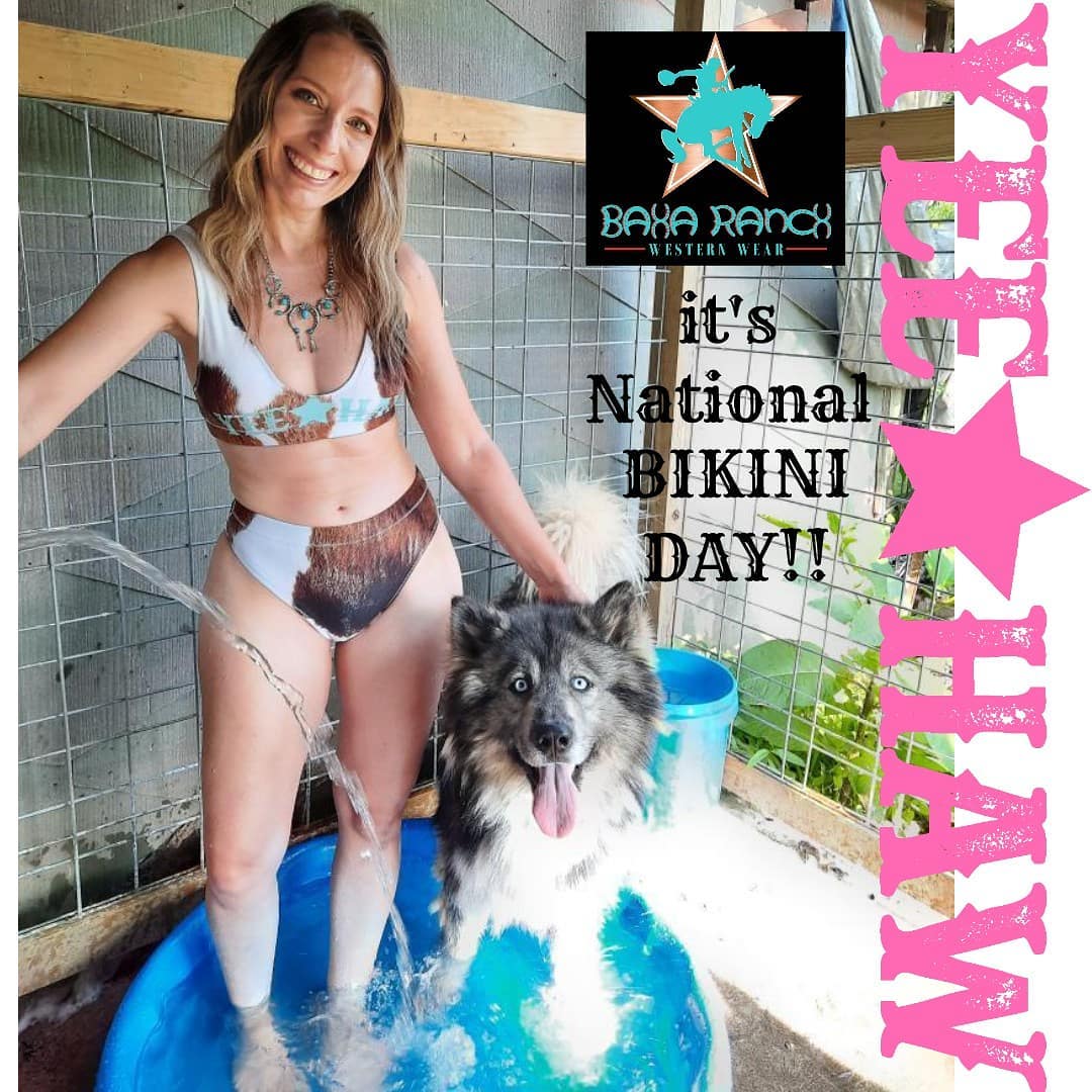 Baha Ranch Yeehaw Groovy Floral Bikini