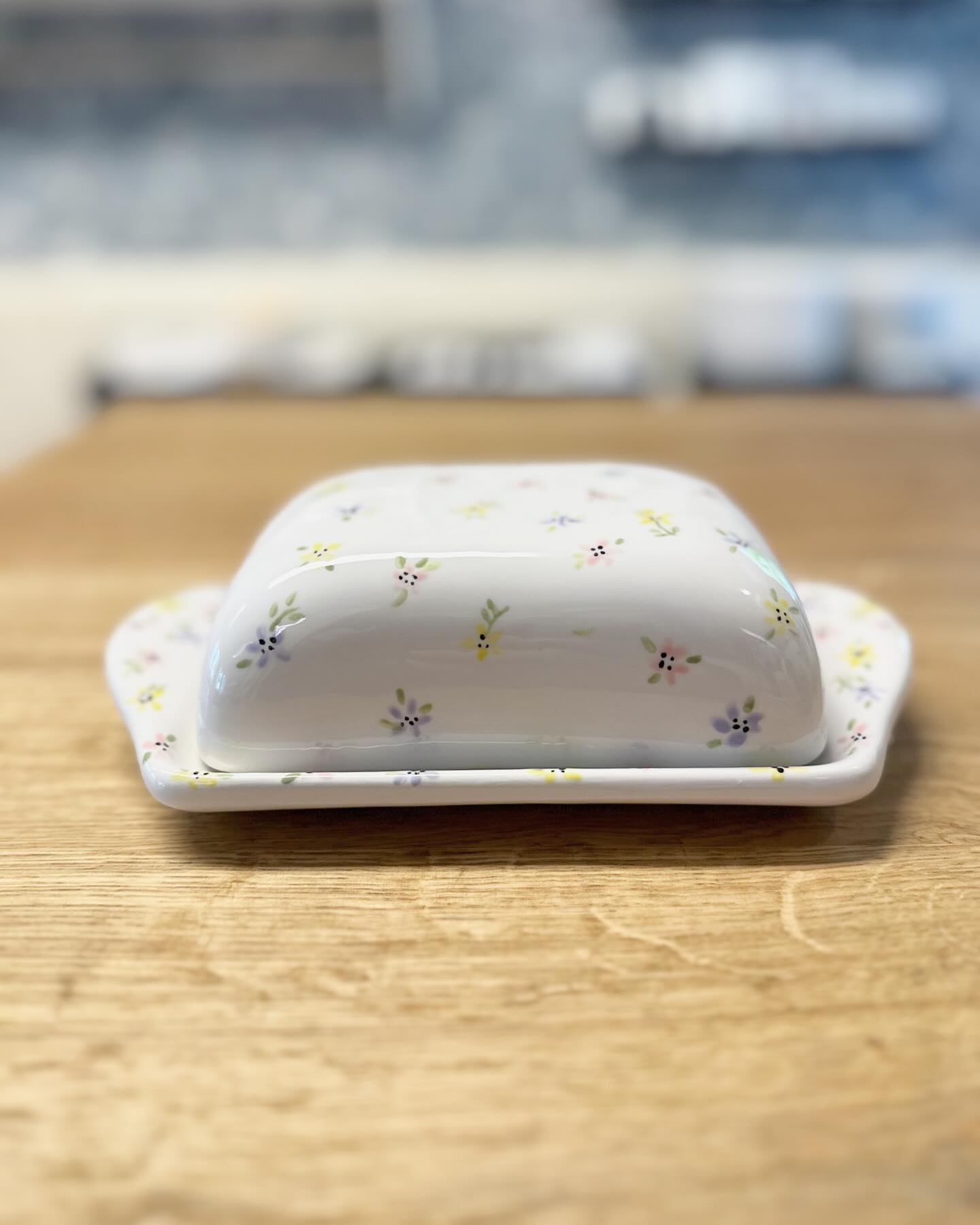 Butterdose mit Blümchen 🧈💐 #keramikbemalen #keramik #keramikselberbemalen #selbstgemacht #kreativ #kreativität #kreativeauszeit #mitliebegemalt #mitliebezumdetail #zeitmitfreunden #lieblingskeramik #klüterbüdelkeramikbemalen #malwerkstatt