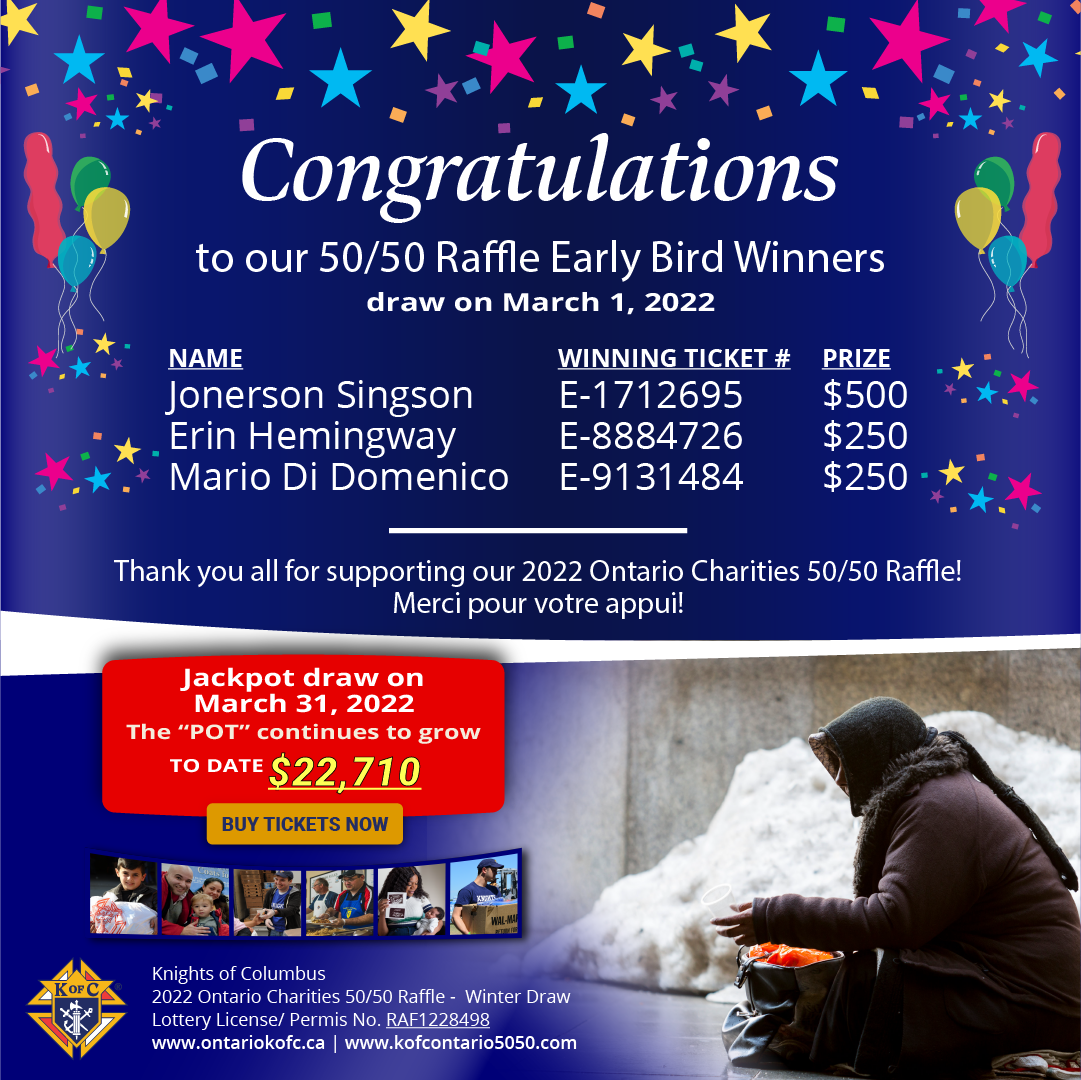 Knights - Congratulations to our Early Bird winners 🎉🎉🎉 Jackpot draws ...