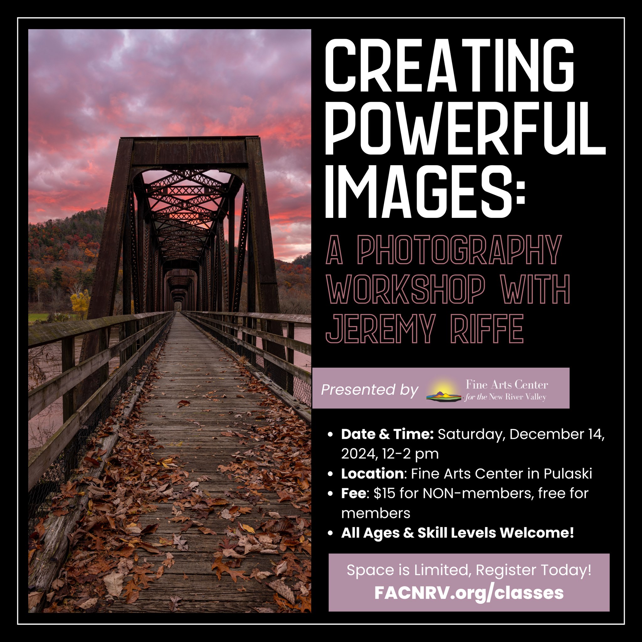 Creating Powerful Images: A Photography Class with Jeremy Riffe