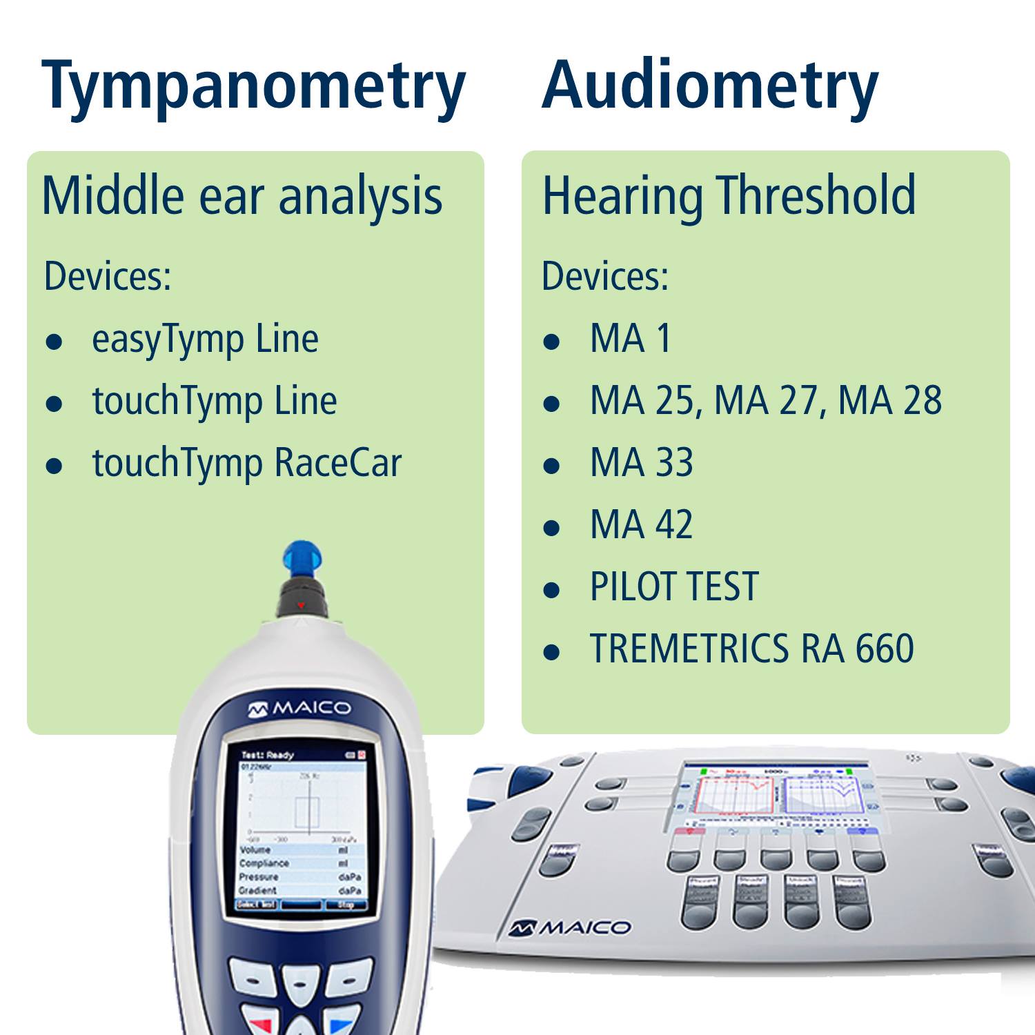 MAICO - Audiometry & Tympanometry Both types of hearing screening are ...