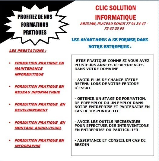Clic Solution Informatique | Abidjan Abidjan