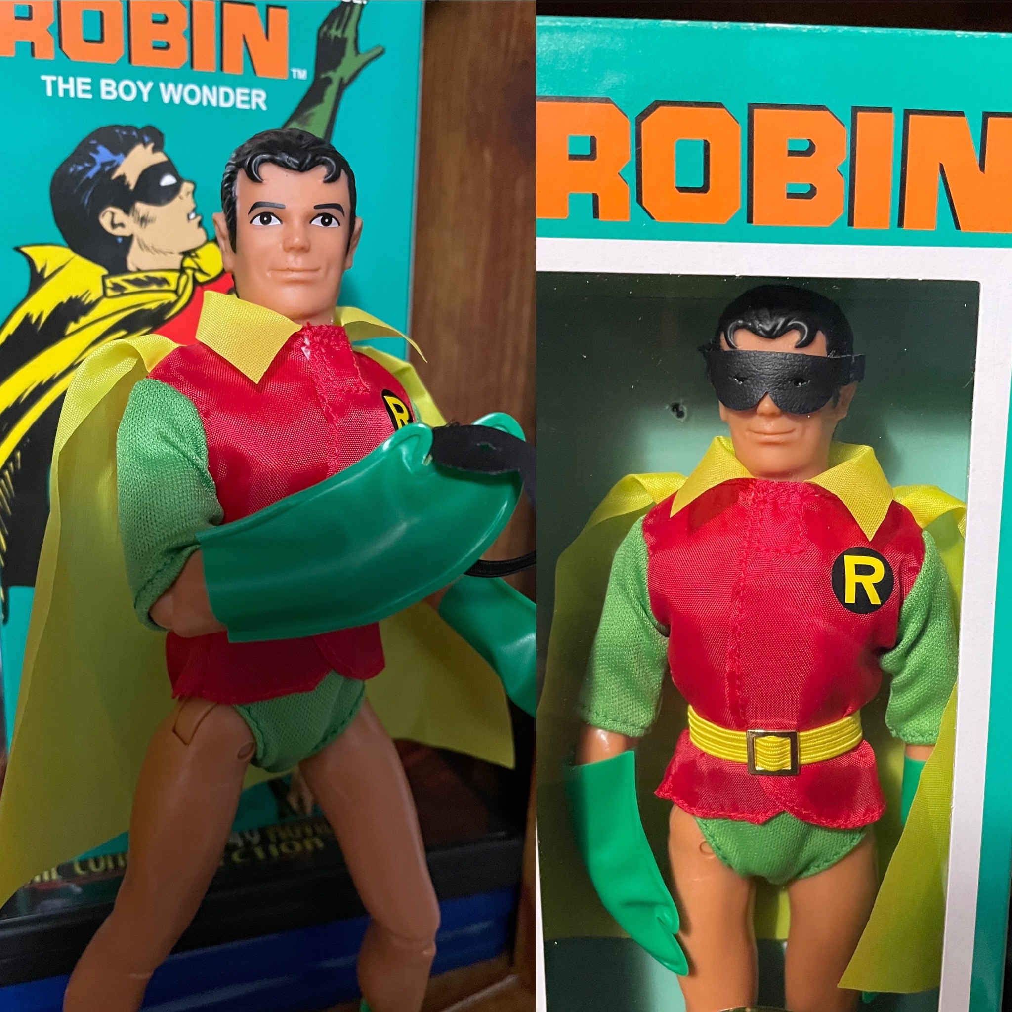 Mego Batman and original Robin figure