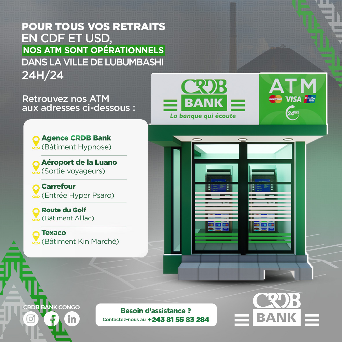 CRDB Bank Congo - 💳 Faites vos retraits en toute sécurité...