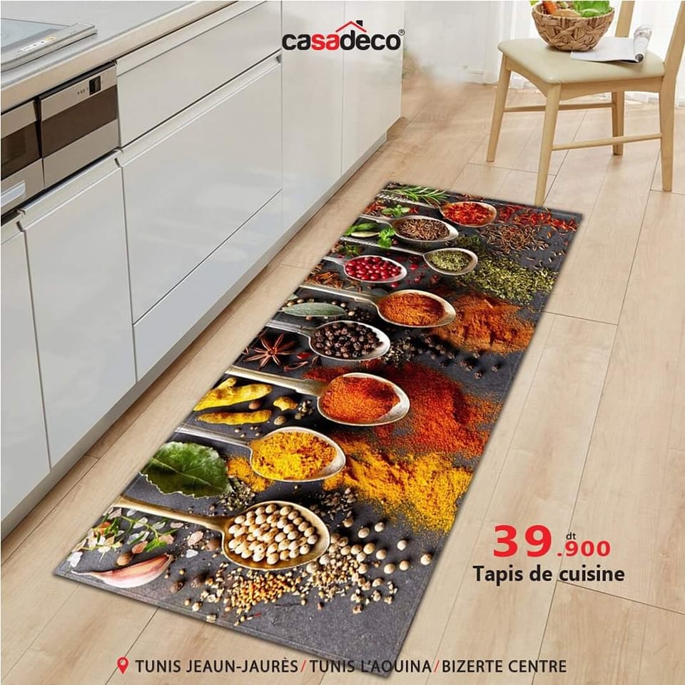Tapis De Cuisine Antidérapant Et Absorbant Mordibo - Fabriqué En Italie, Caoutchouc Poreux Lavable, 40x60 Cm - Pour Sol, évier, Animaux