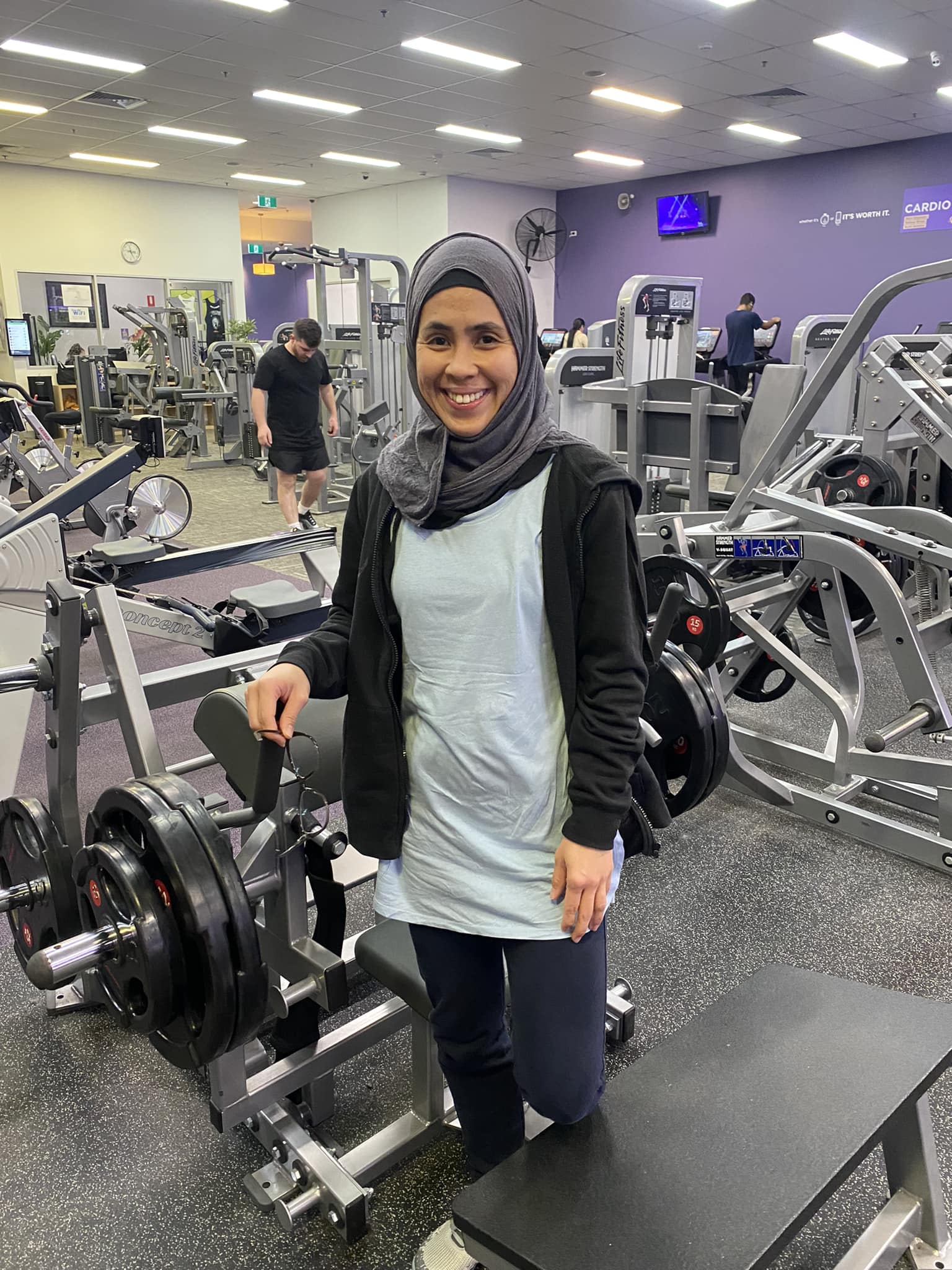 Anytime - Member Geraldine getting her afternoon workout in despite the ...