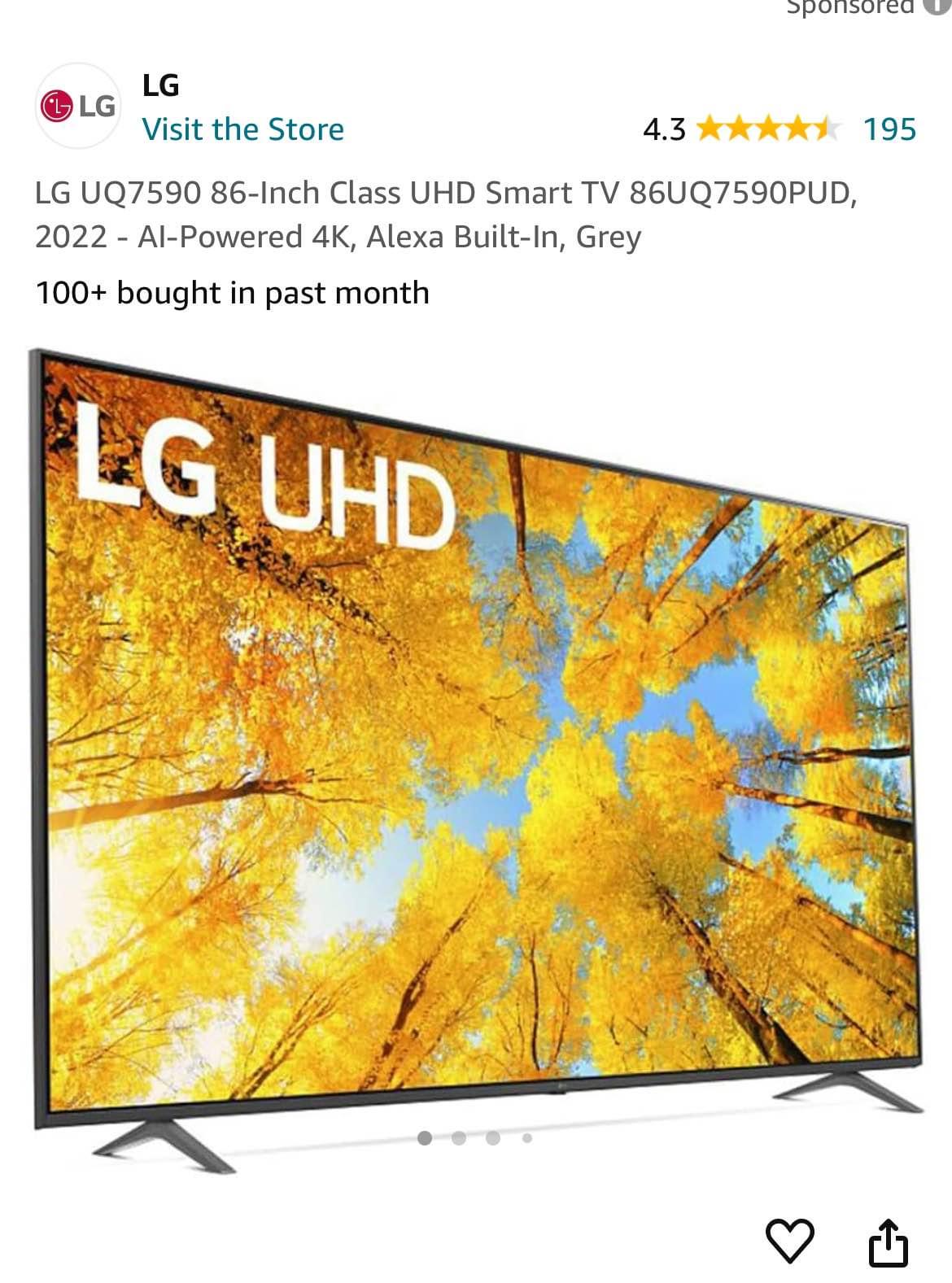 LG 43UJ630A 2018 Model One-touch access to Amazon and Netflix