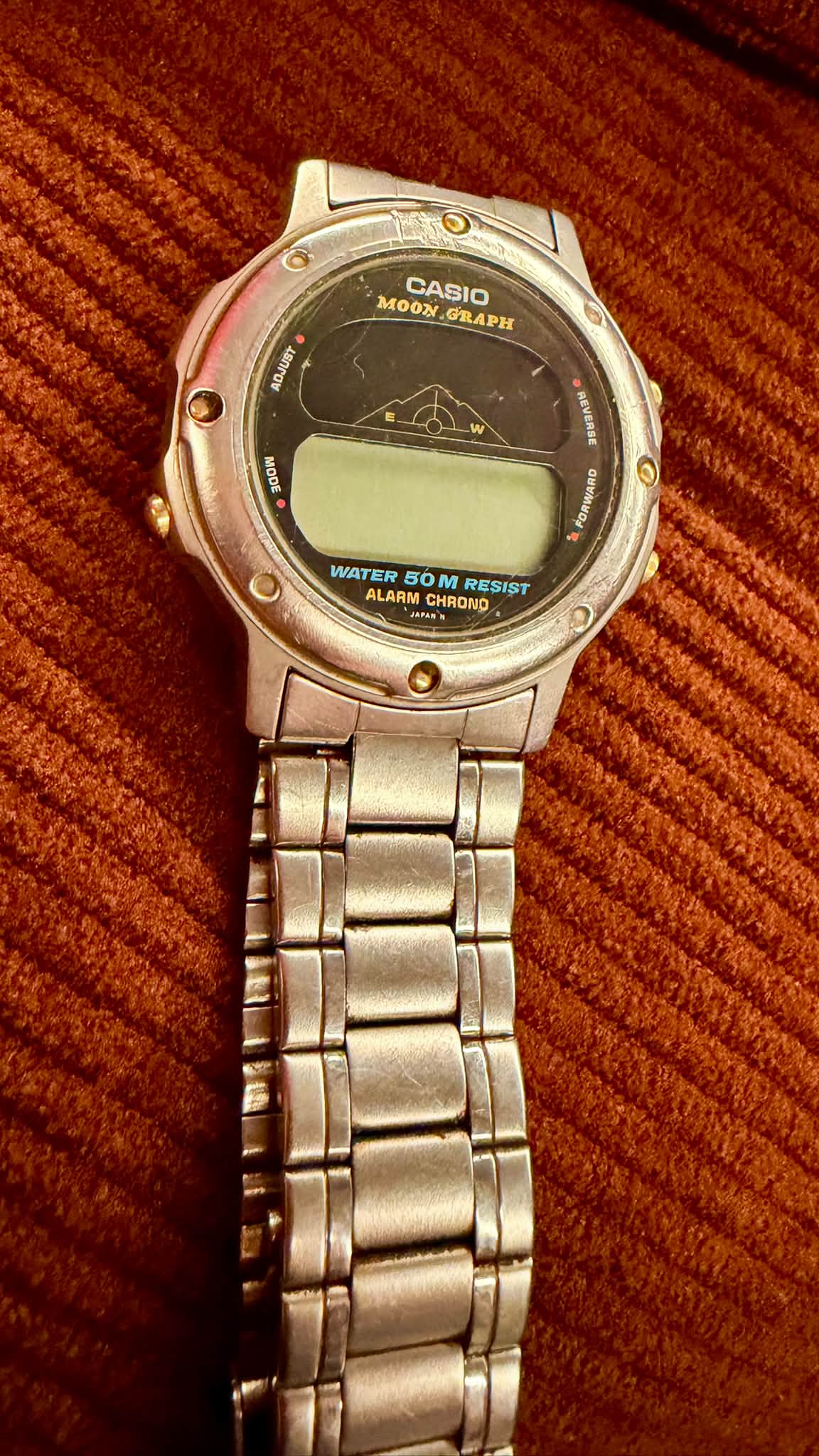 Rare Casio Moon Graph watch found at car boot sale