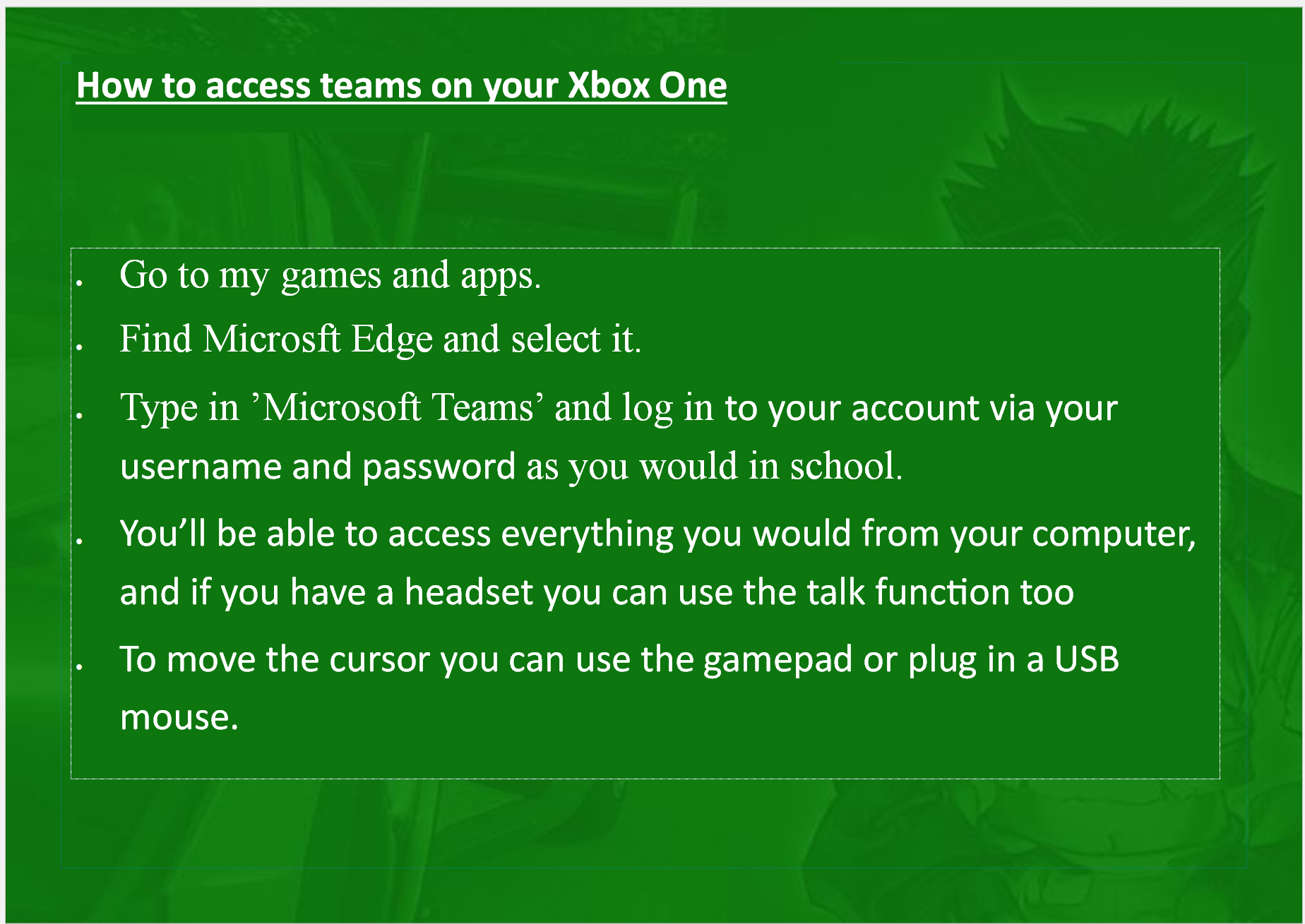 How to access Teams on Playstation and Xbox - The Winsford ...