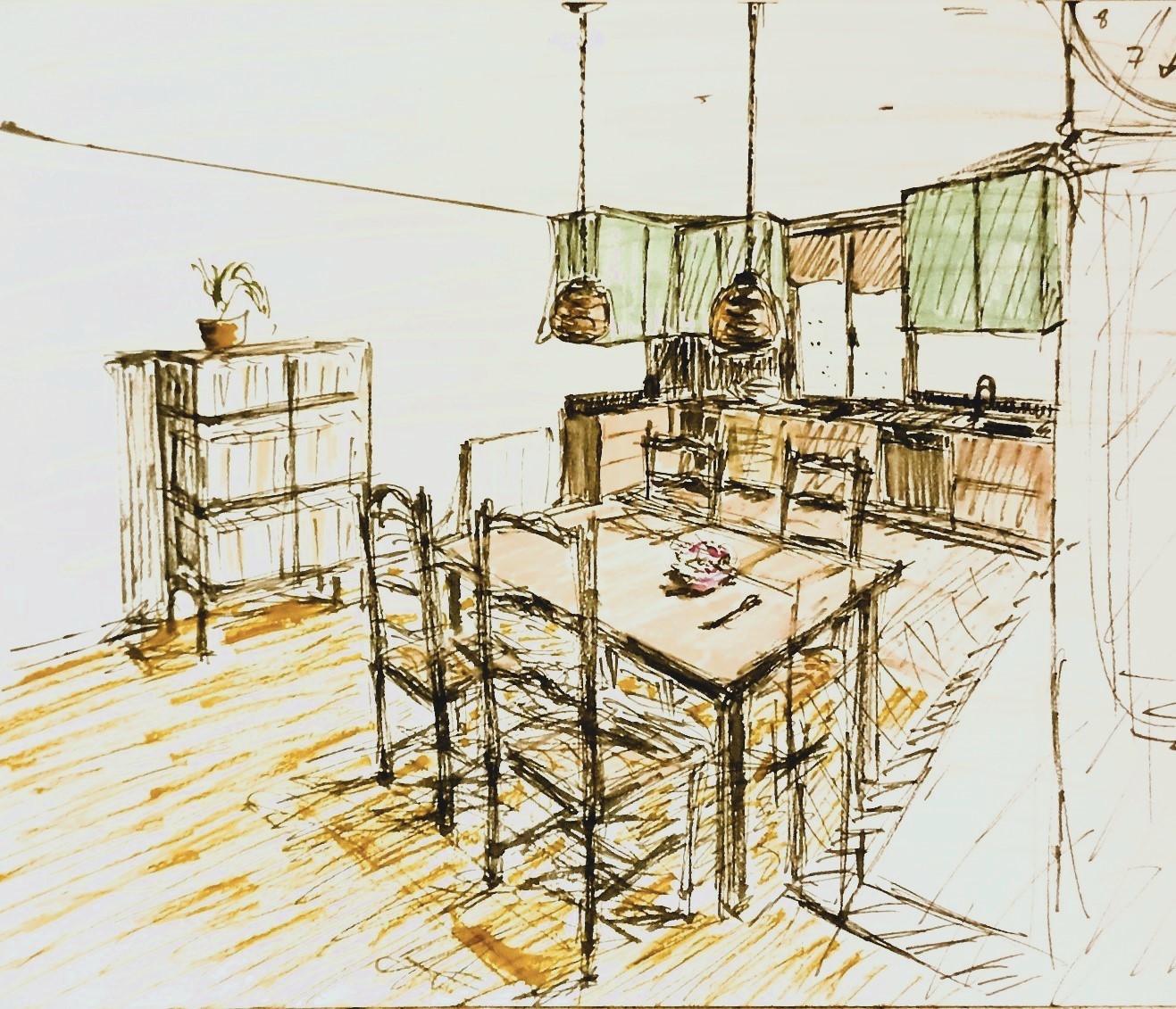 Interior design Maryna - The kitchen design is in progress! If you need ...