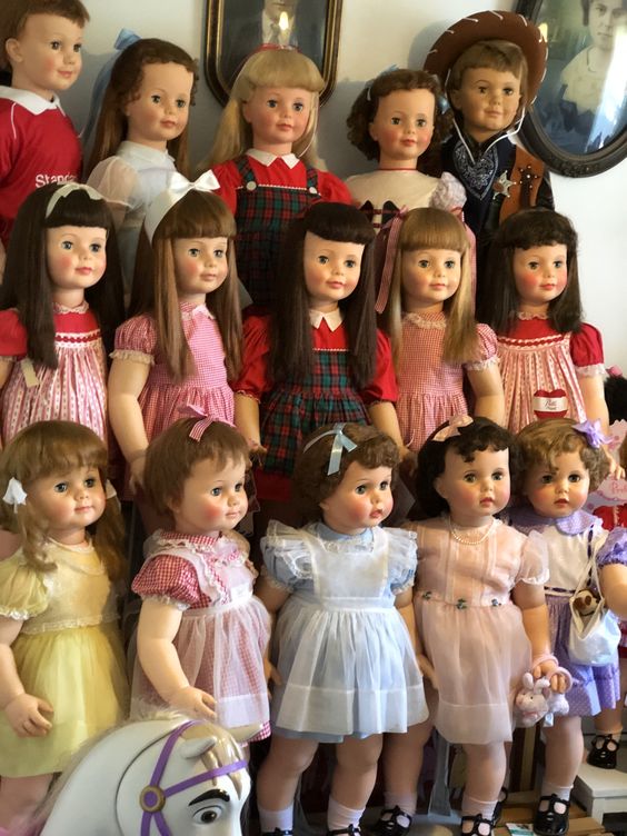 Vintage doll collection from 1950s and 1960s