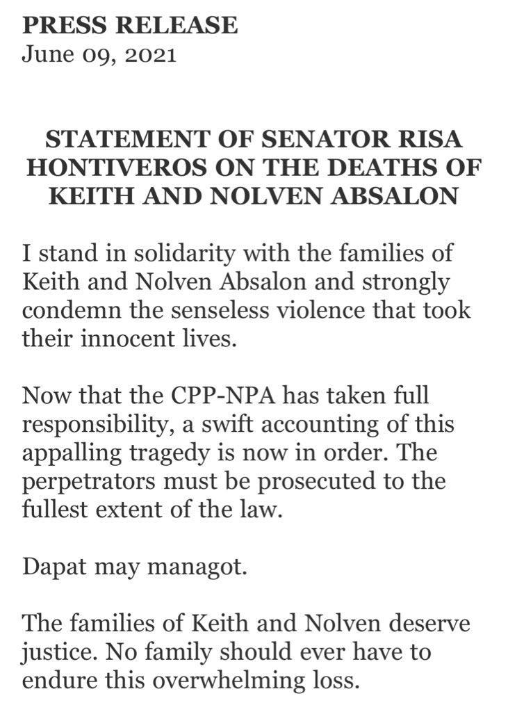 Rappler - Senator Risa Hontiveros on the deaths of Keith & Nolven ...