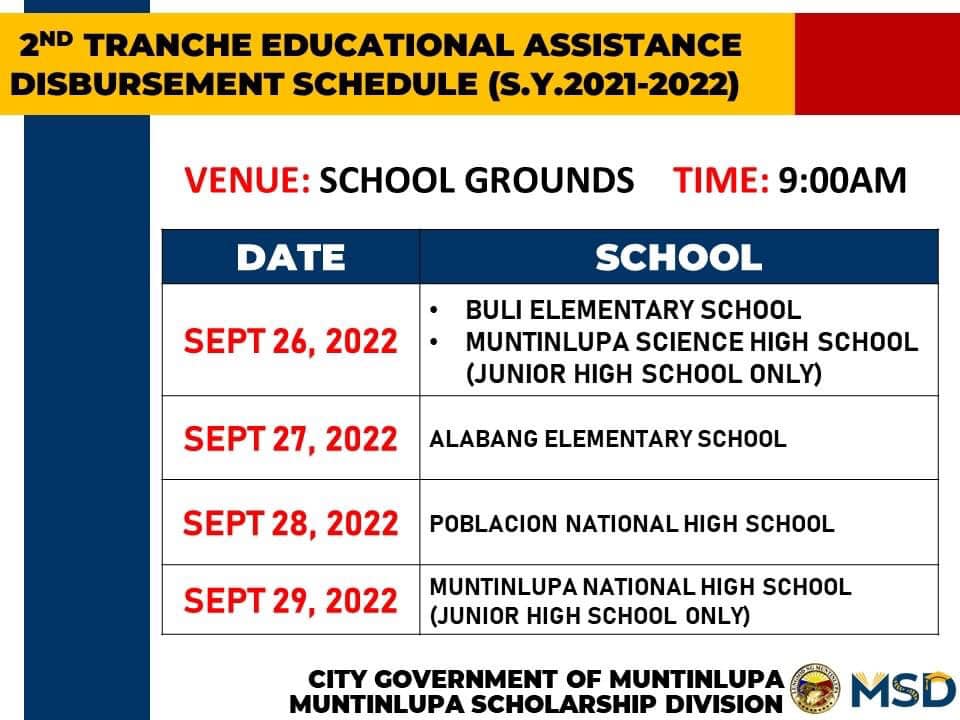 City Government of Muntinlupa - OFFICIAL - TINGNAN: Narito ang schedule ...