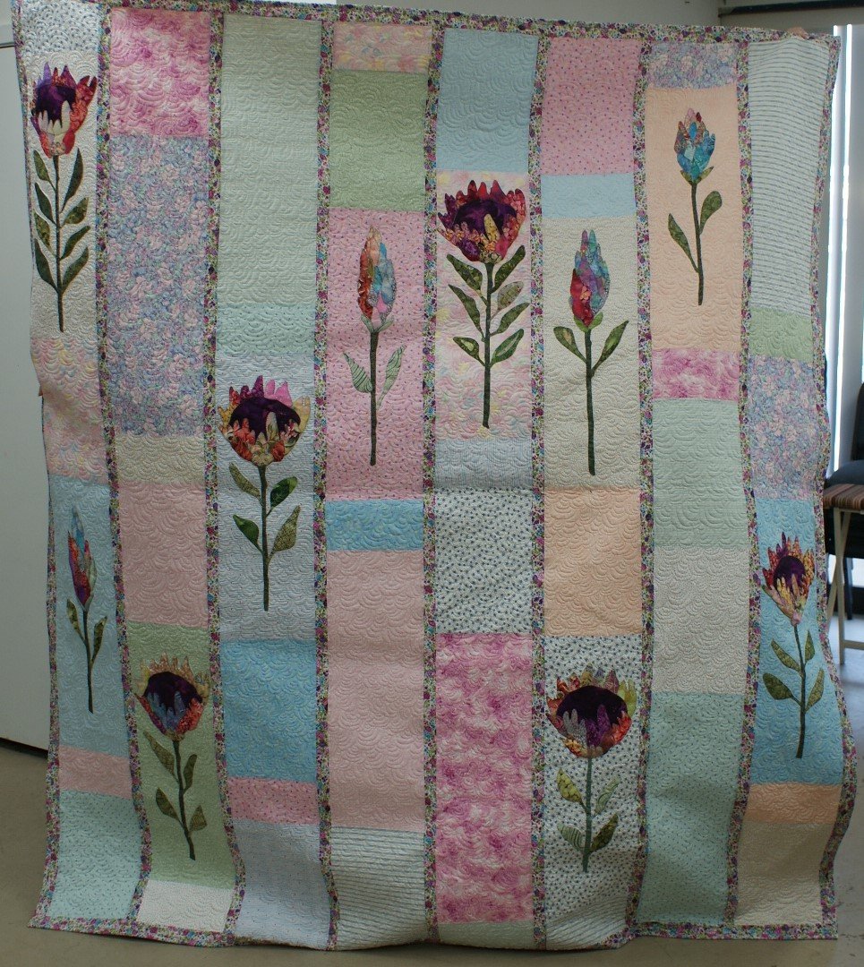 Aunt Millie's garden quilt design by Becky Goldsmith and Linda Jenkins