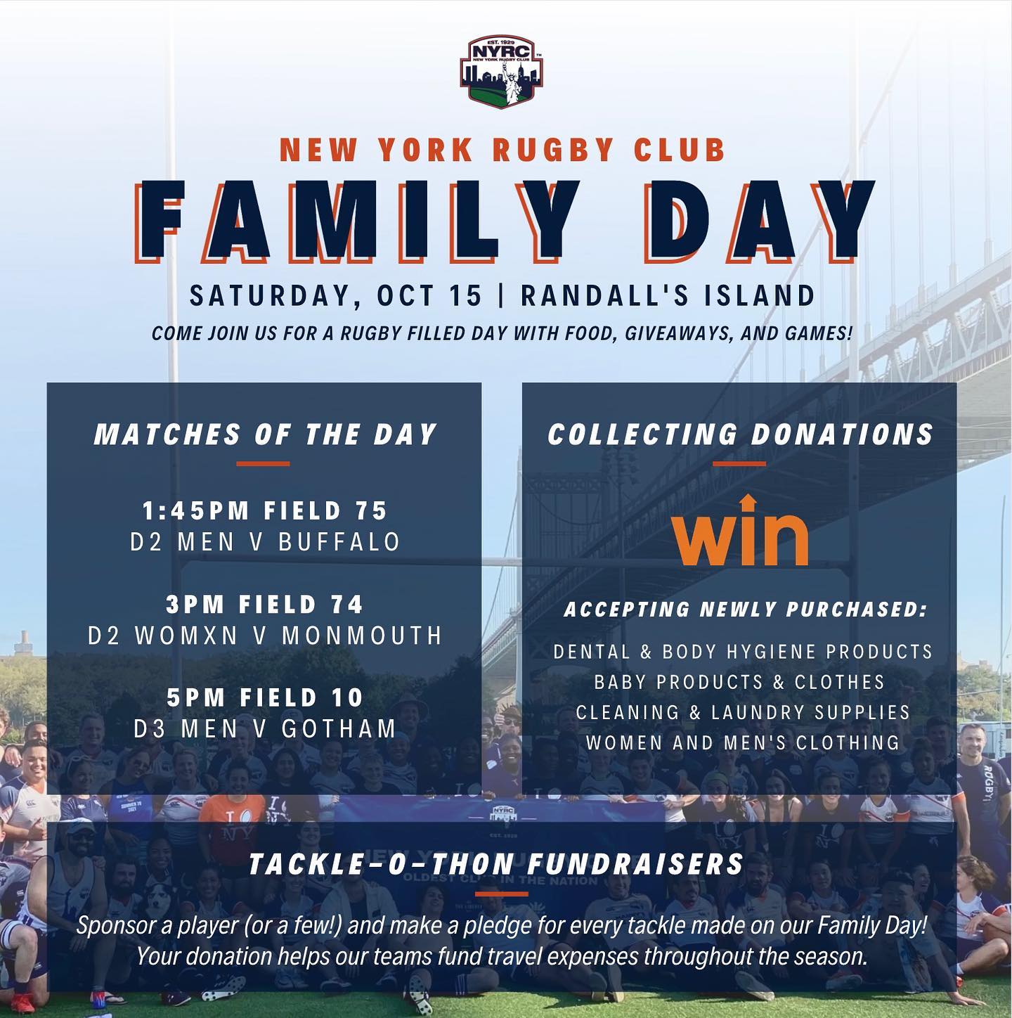 🔷🔶 FRIENDS & FAMILY DAY IS THIS... - New York Rugby Club | Facebook