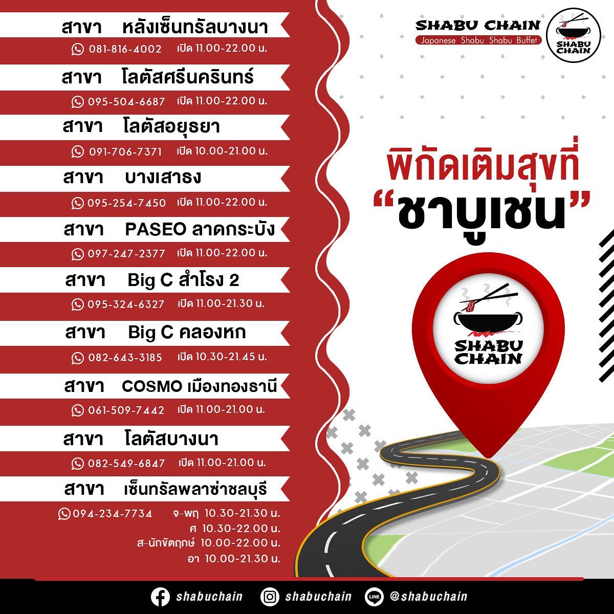 Shabu Chain - อัพเดต ️ พิกัดเติมสุขกับเชนคุง🧤🥢 ... | Facebook