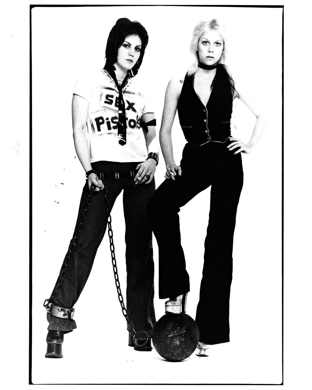 Joan Jett and Cherie Currie of the pioneering all-female rock band