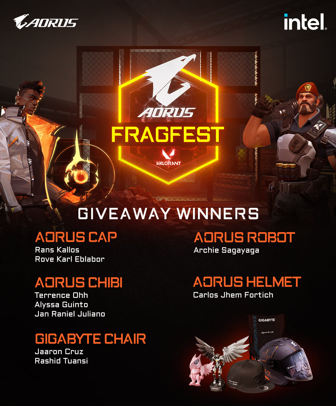AORUS - Here are your lucky viewers who tuned in during...