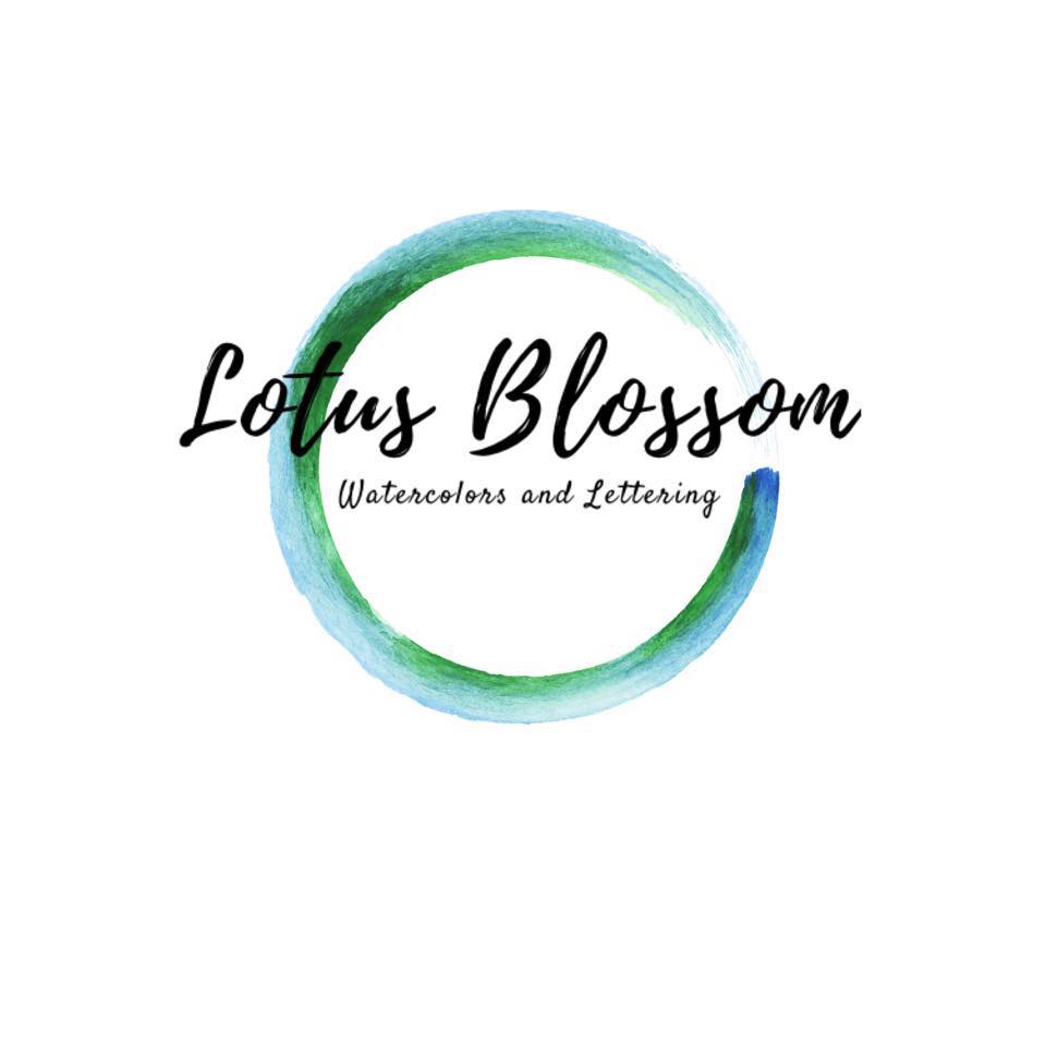 Lotus Blossom Watercolors and Lettering